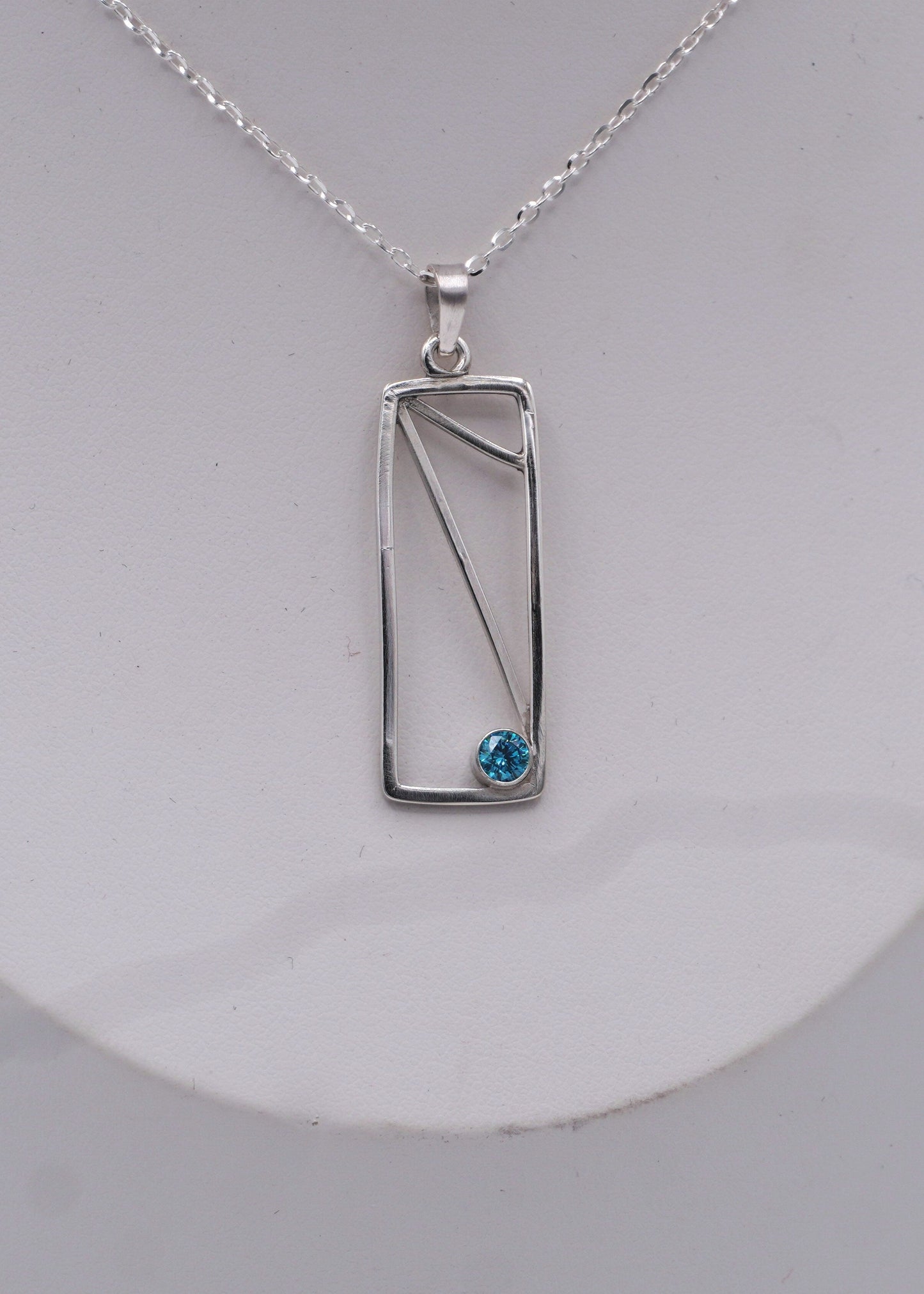 Aqua Geometric Pendant