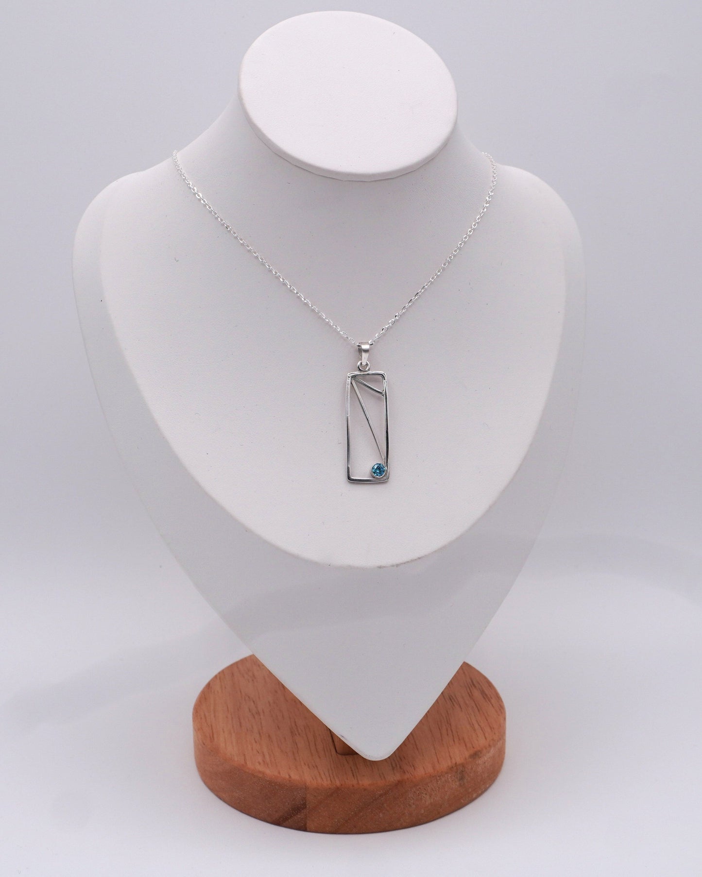 Aqua Geometric Pendant