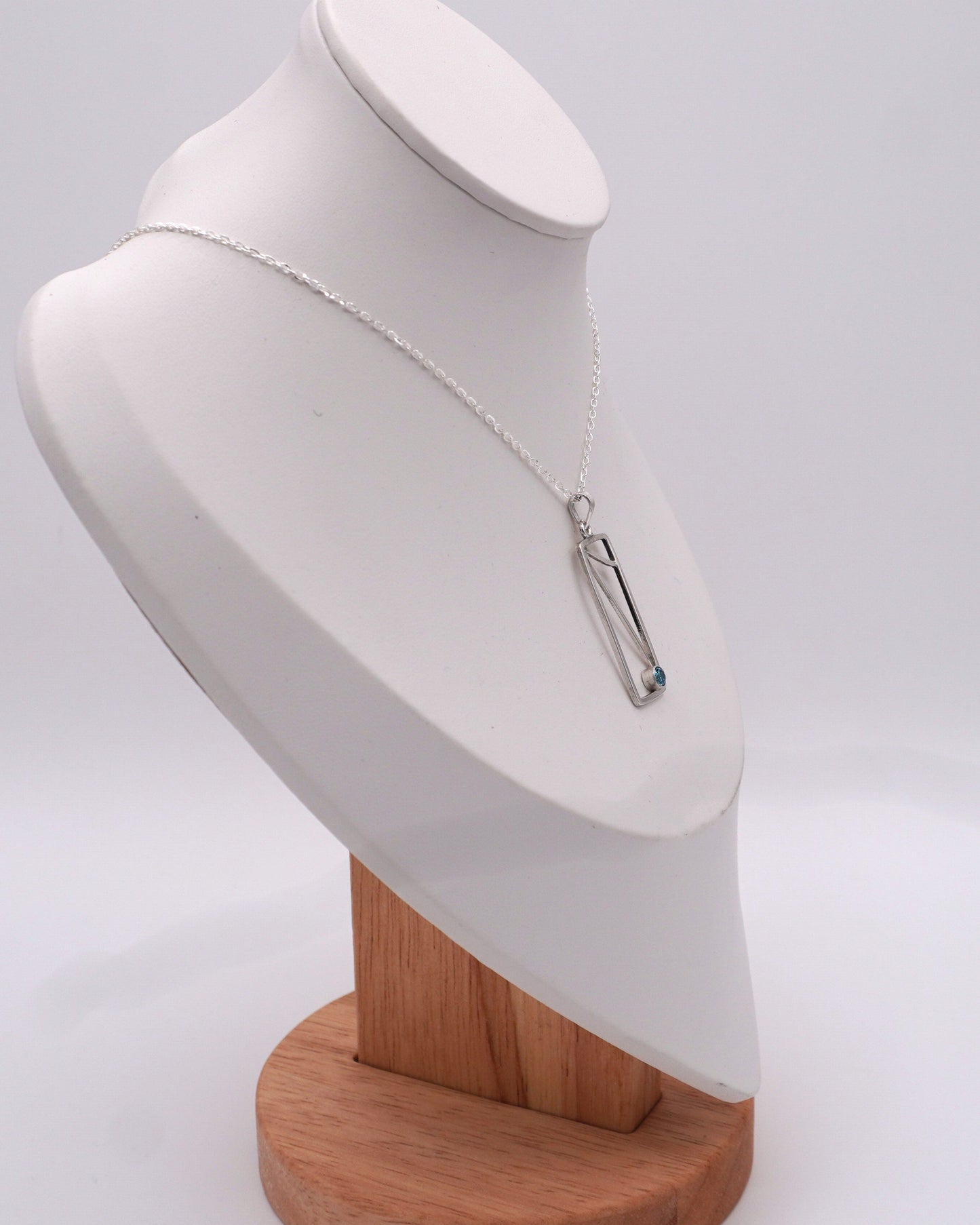 Aqua Geometric Pendant