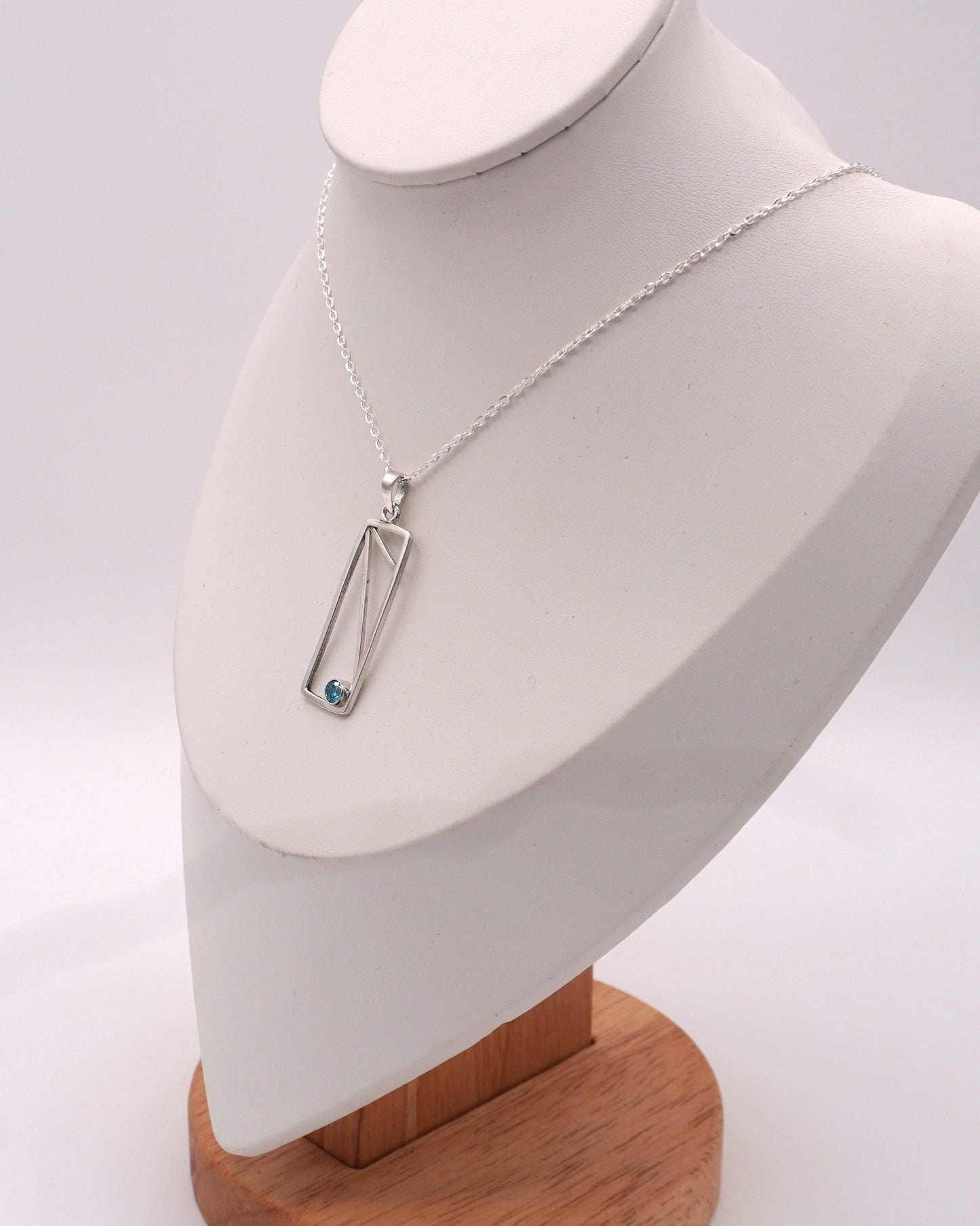Aqua Geometric Pendant
