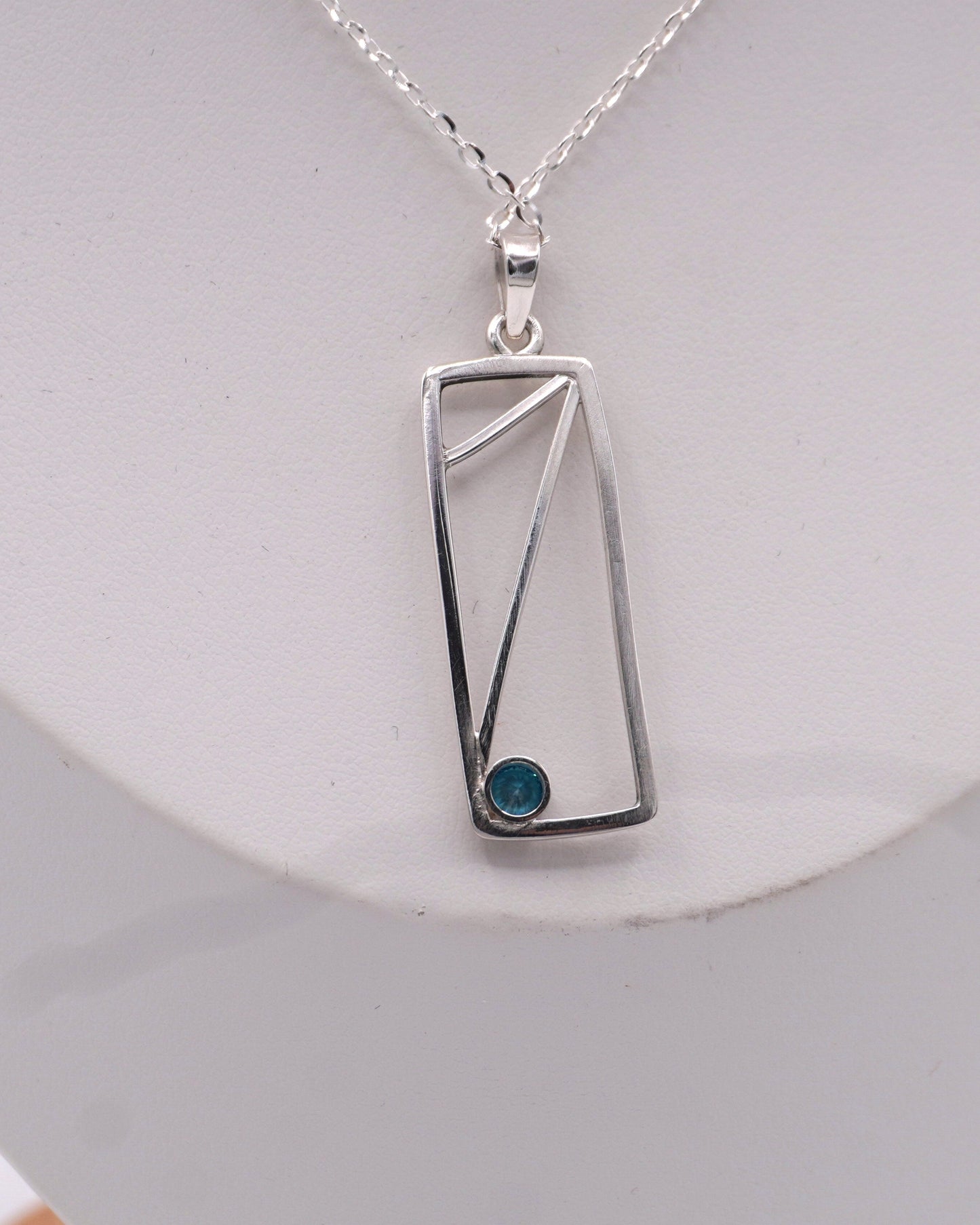 Aqua Geometric Pendant