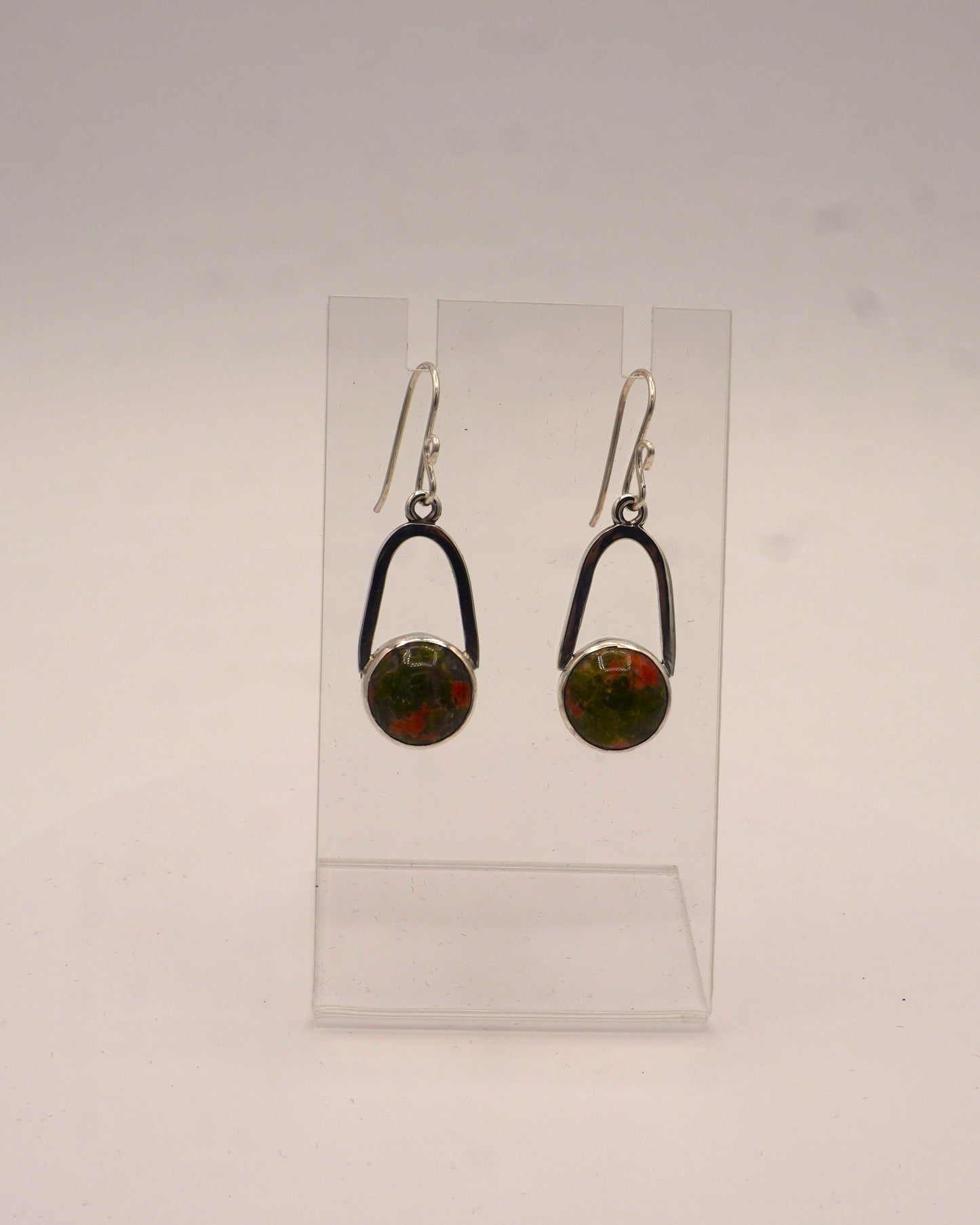Unakite "Wishbone" Earrings