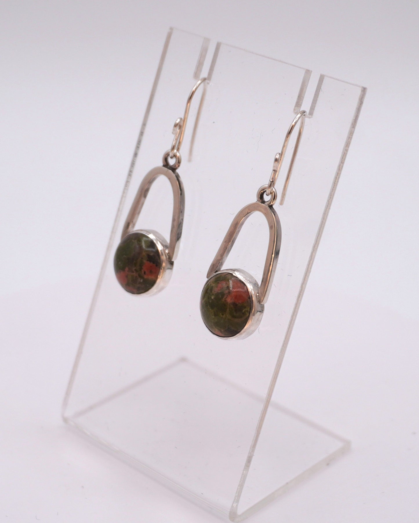 Unakite "Wishbone" Earrings