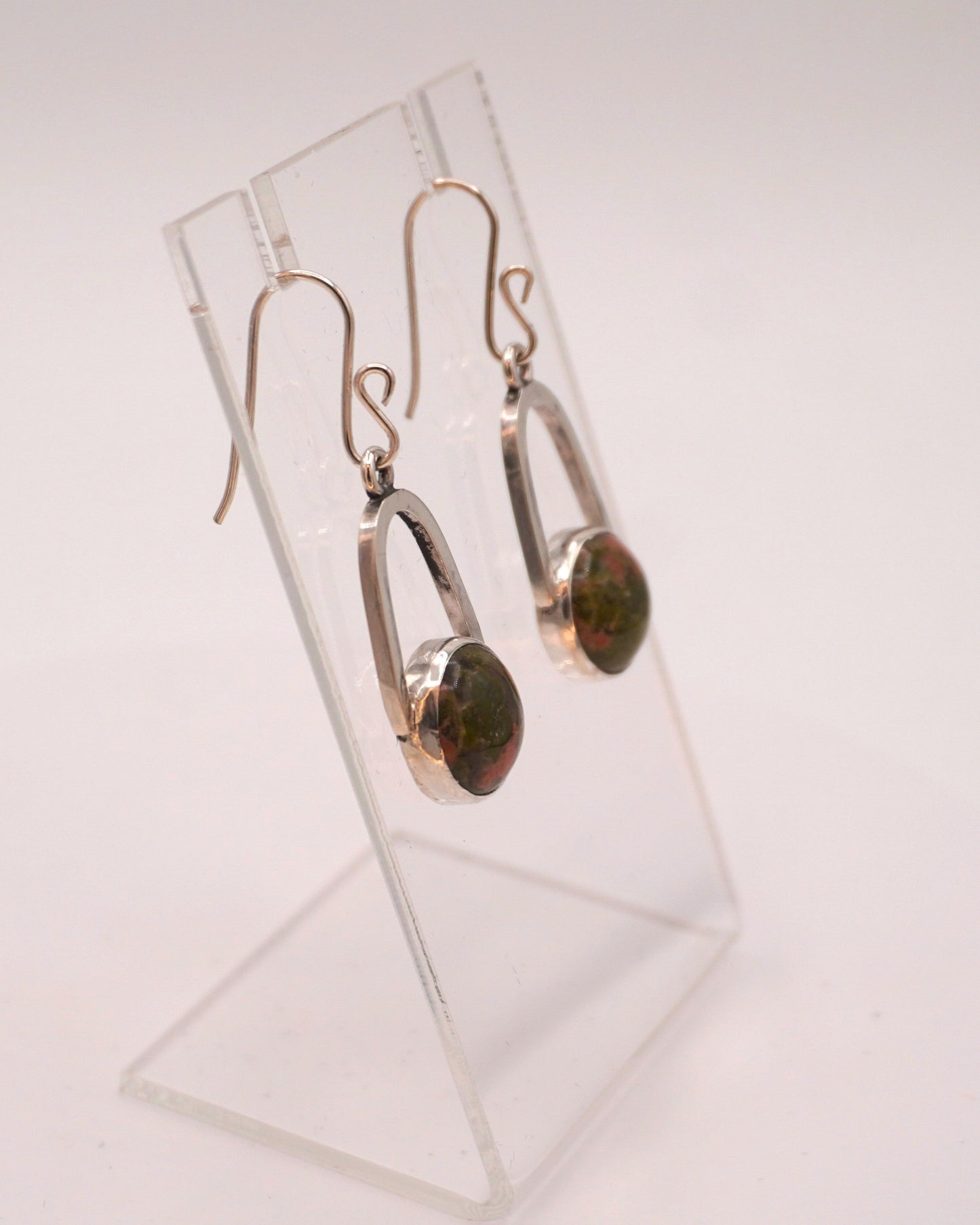 Unakite "Wishbone" Earrings