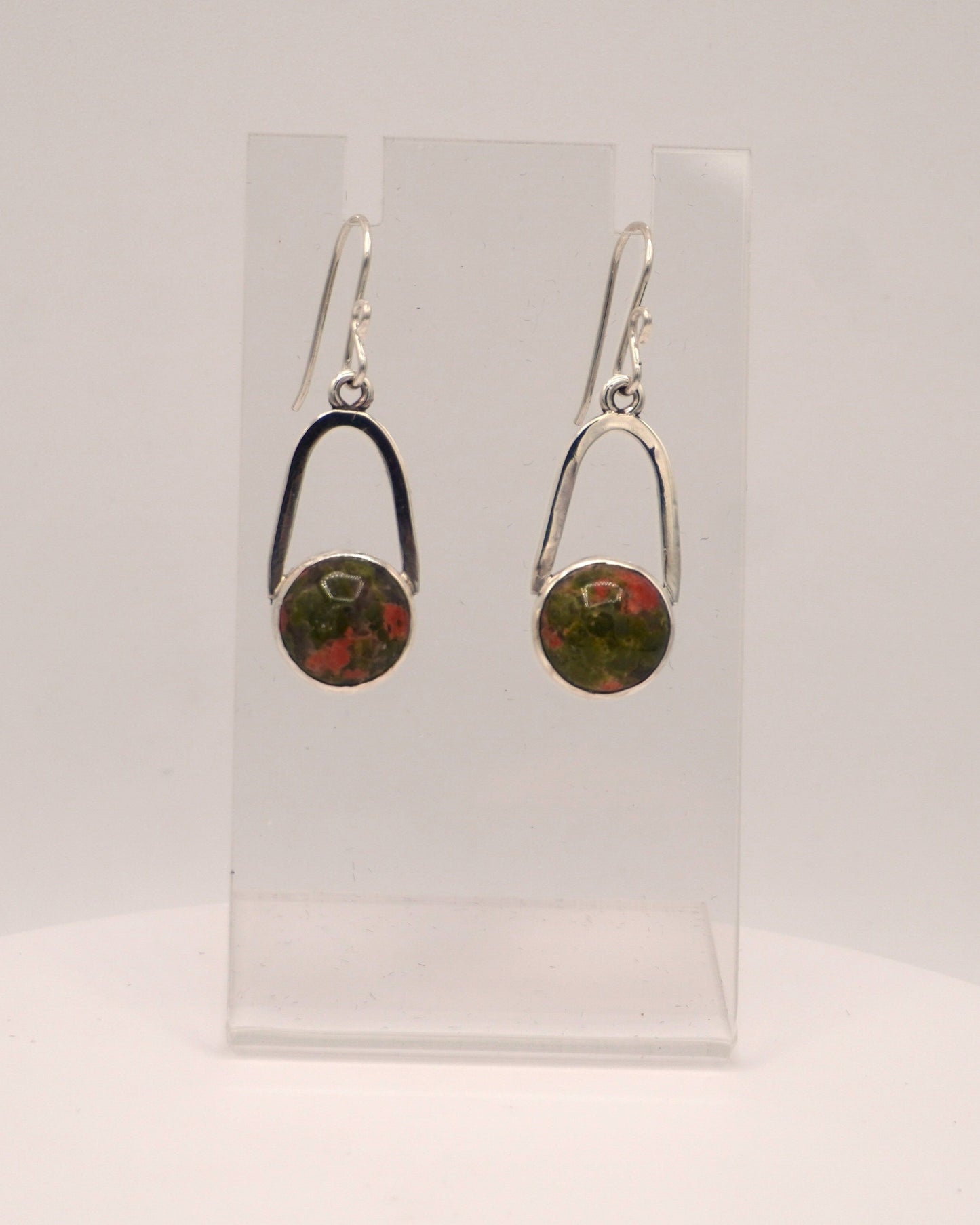 Unakite "Wishbone" Earrings