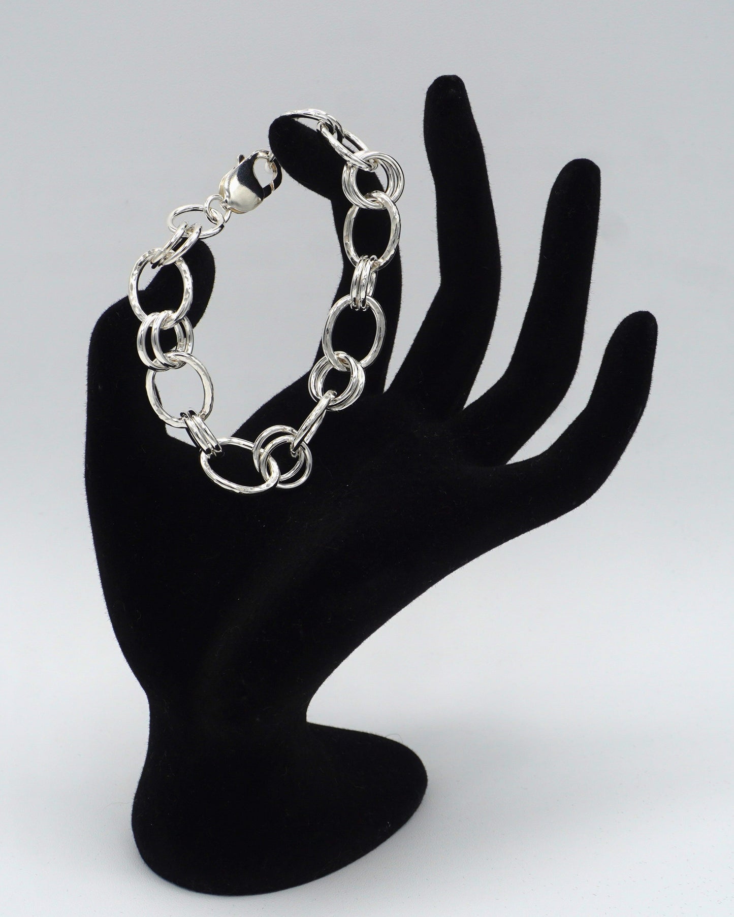 Hammered Oval Chain bracelet