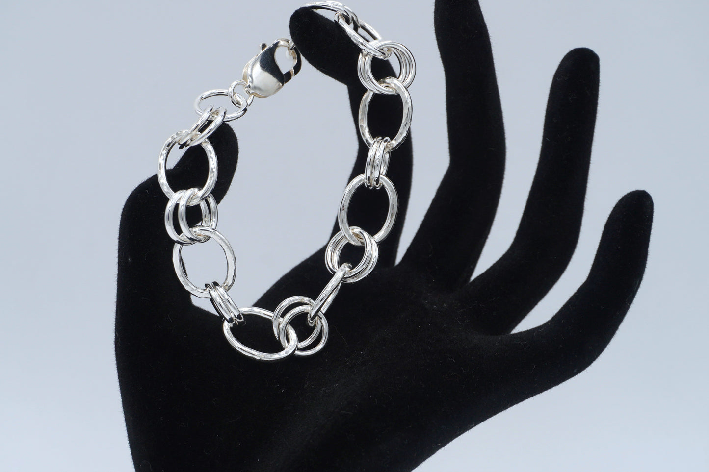 Hammered Oval Chain bracelet