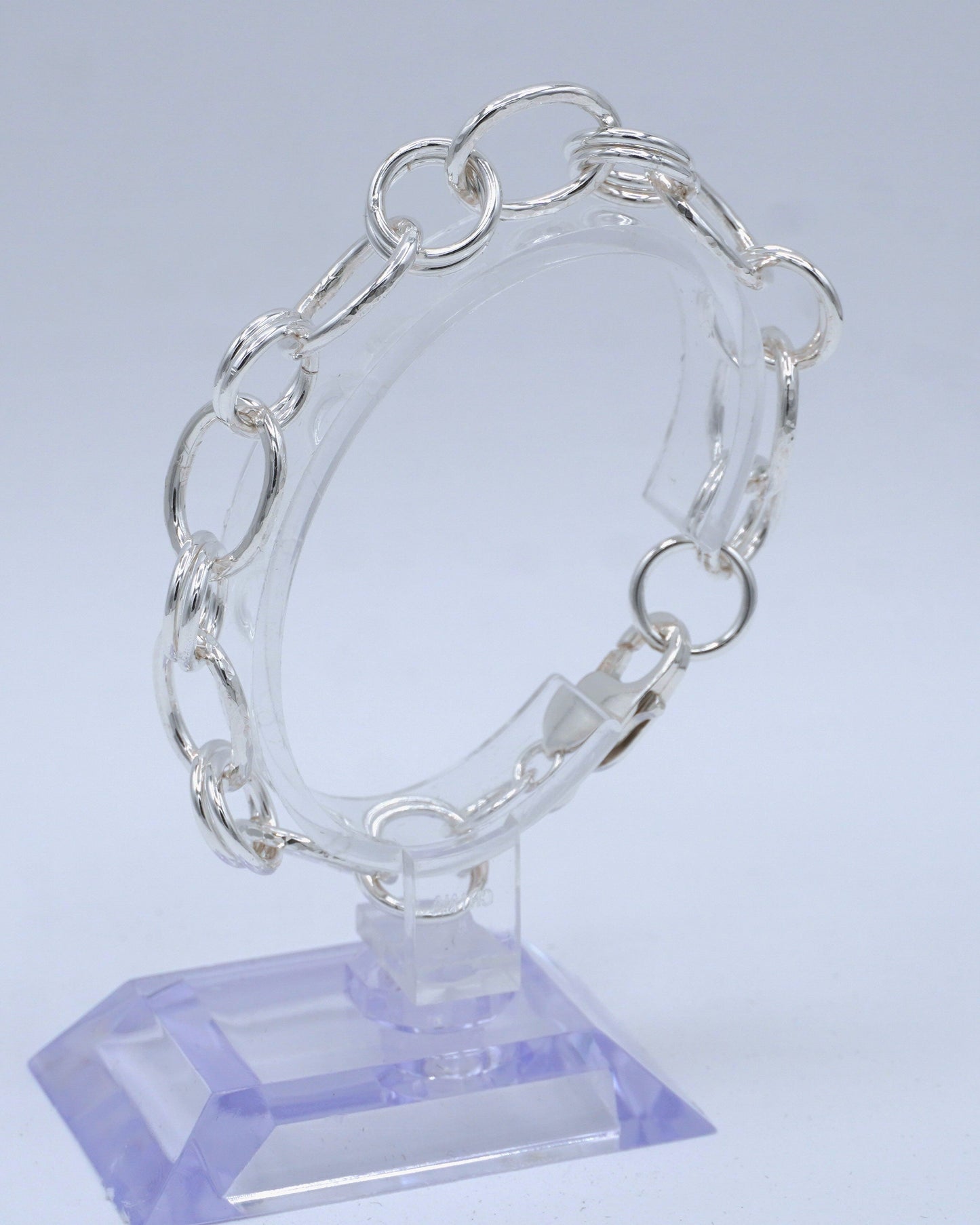 Hammered Oval Chain bracelet