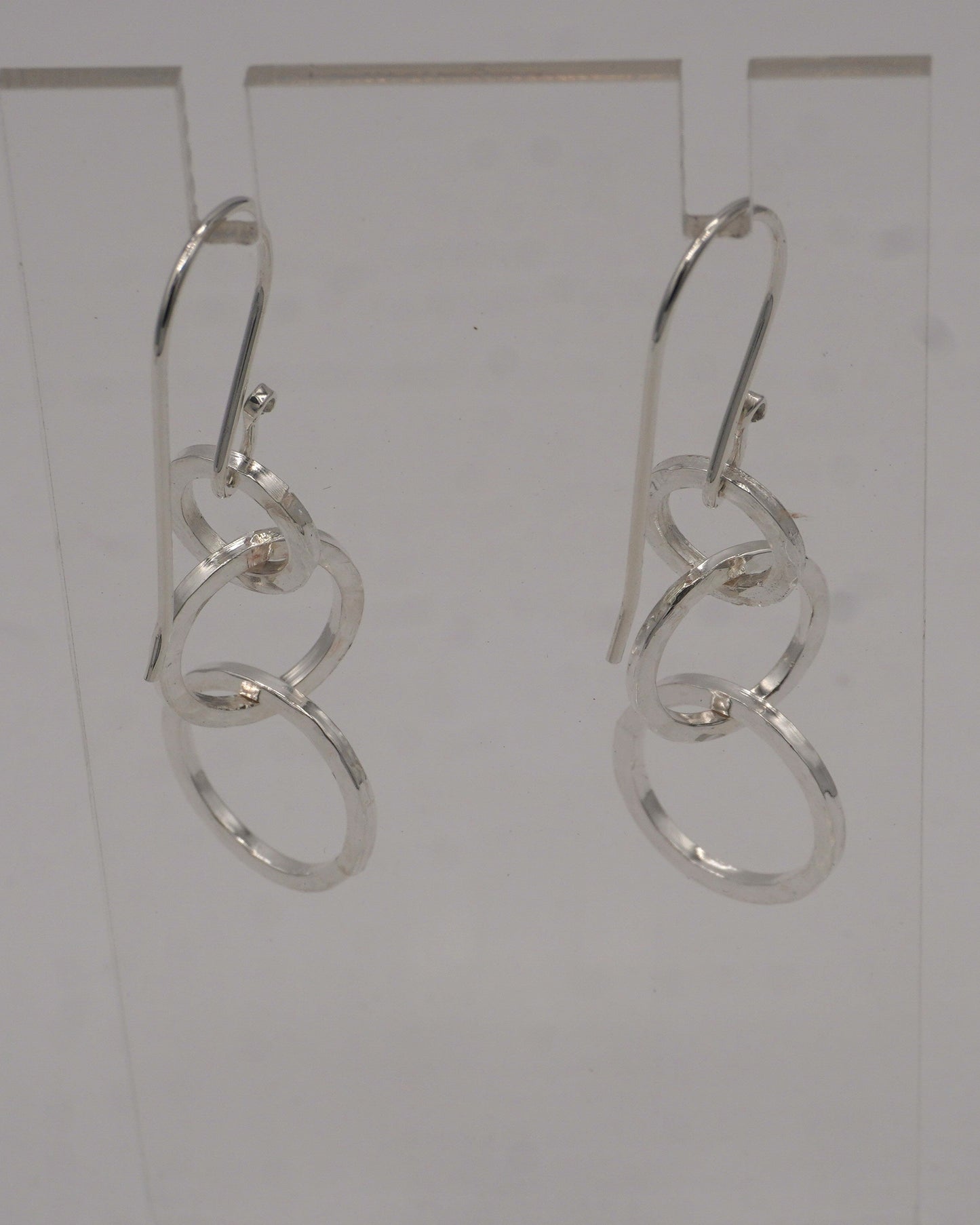 Graduated Circle Hammered Earrings