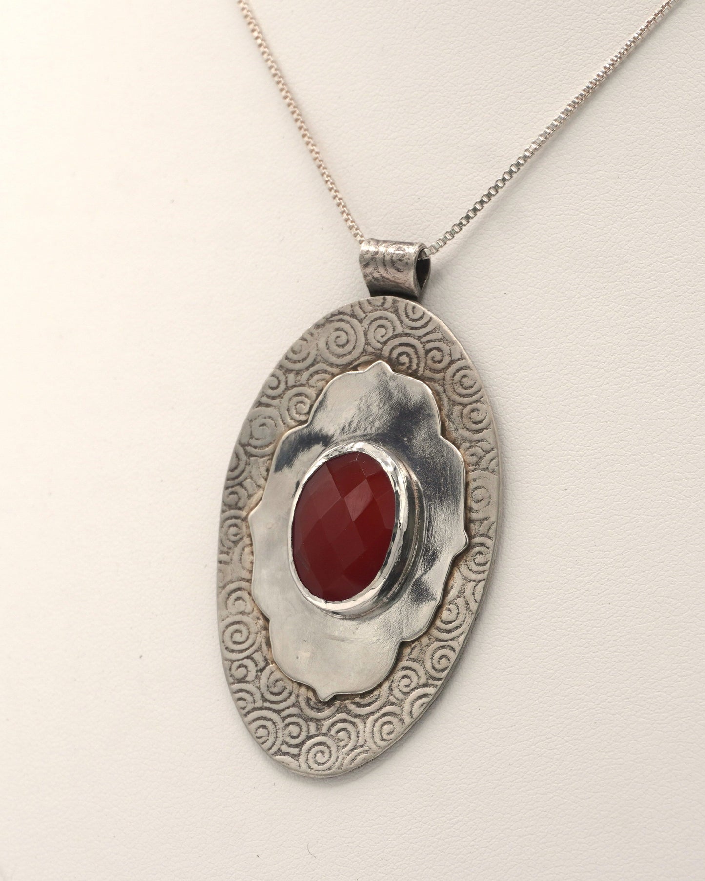 Layered Carnelian Pendant