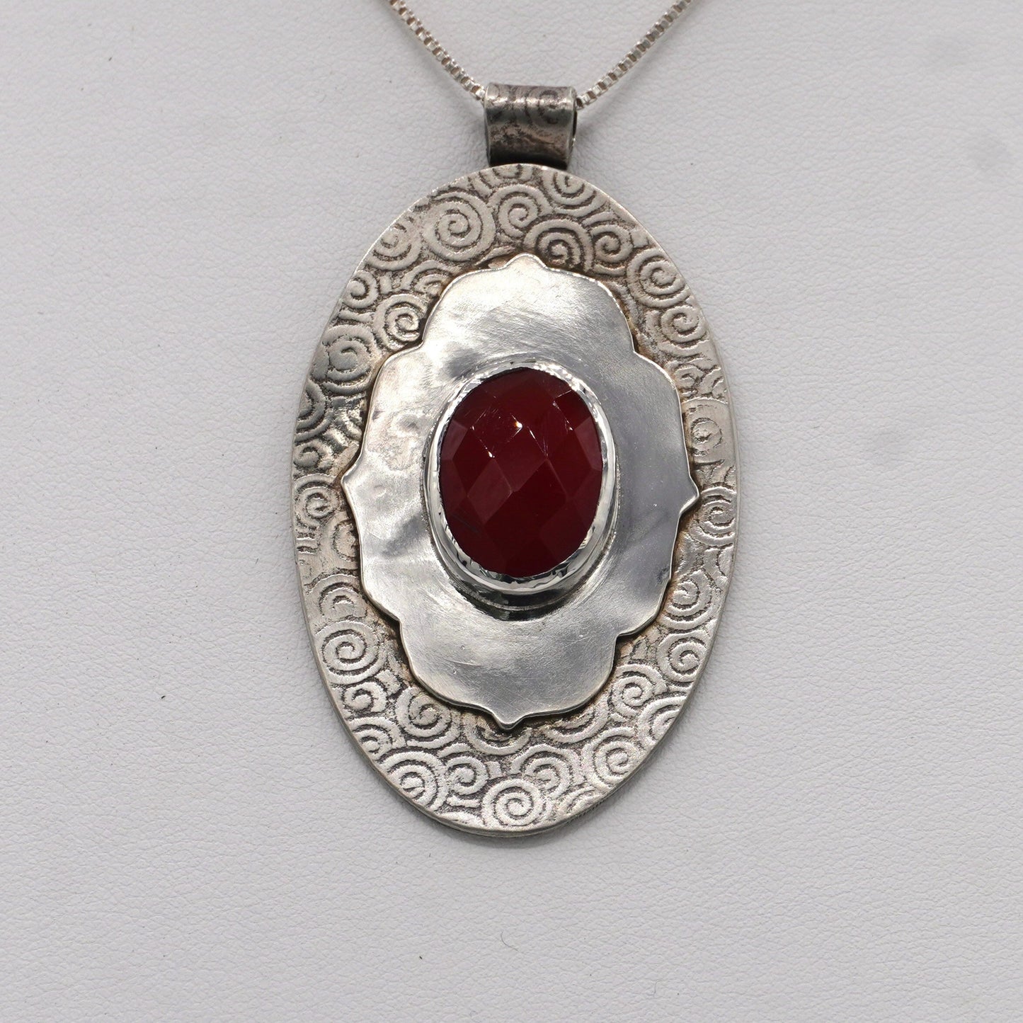 Layered Carnelian Pendant