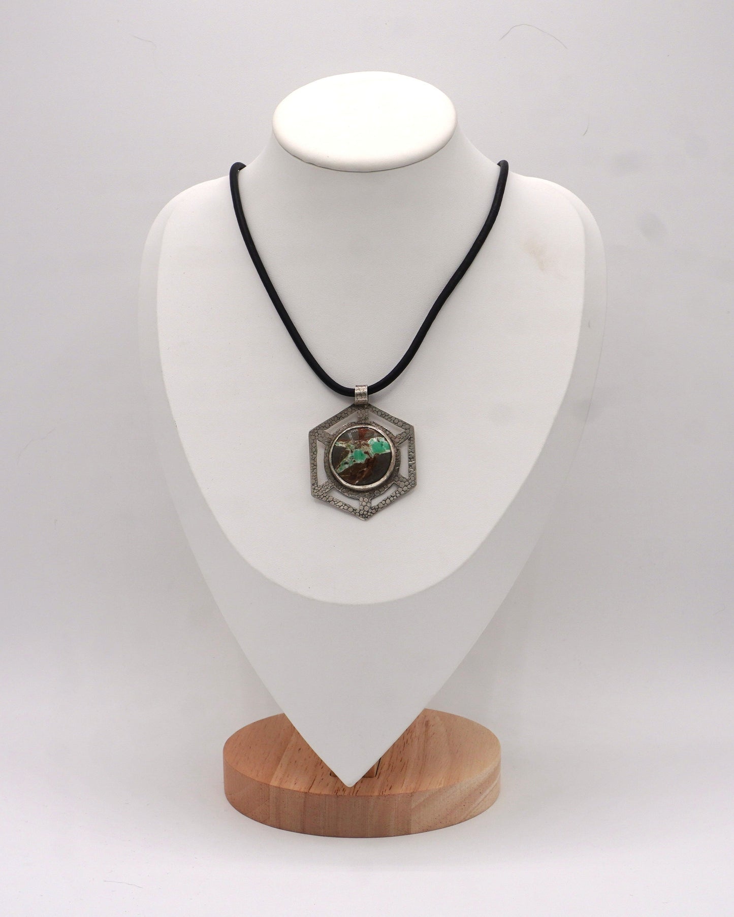 Variscite Hexagon Pendant