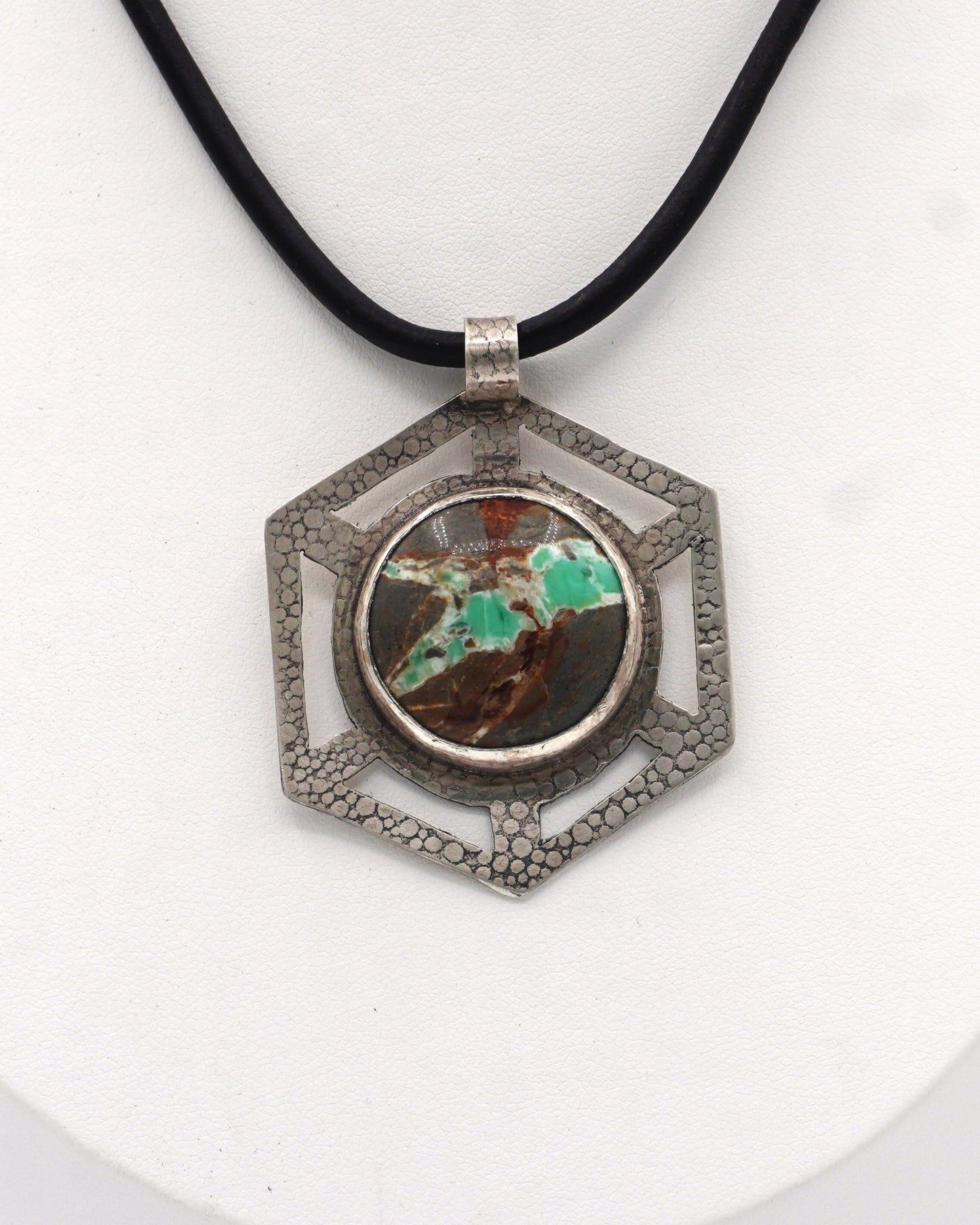 Variscite Hexagon Pendant