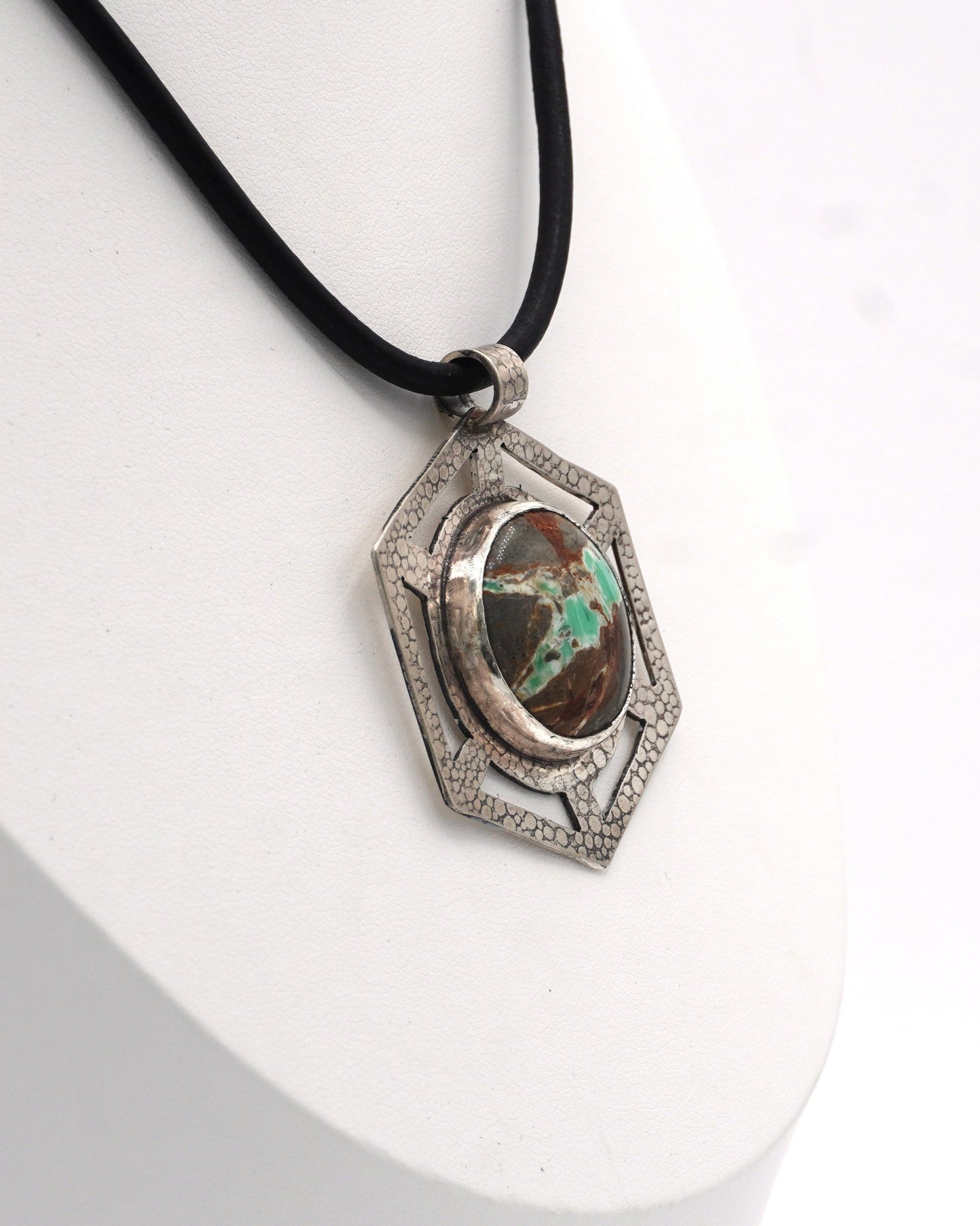 Variscite Hexagon Pendant