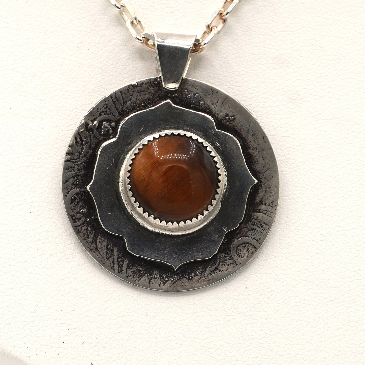 Textured Tiger Eye Pendant