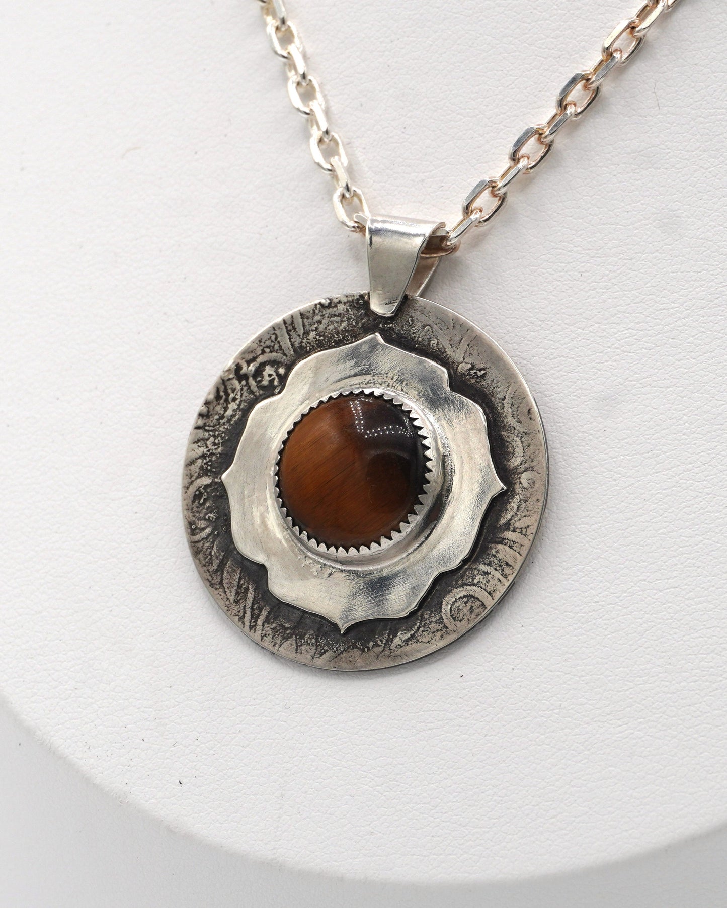 Textured Tiger Eye Pendant