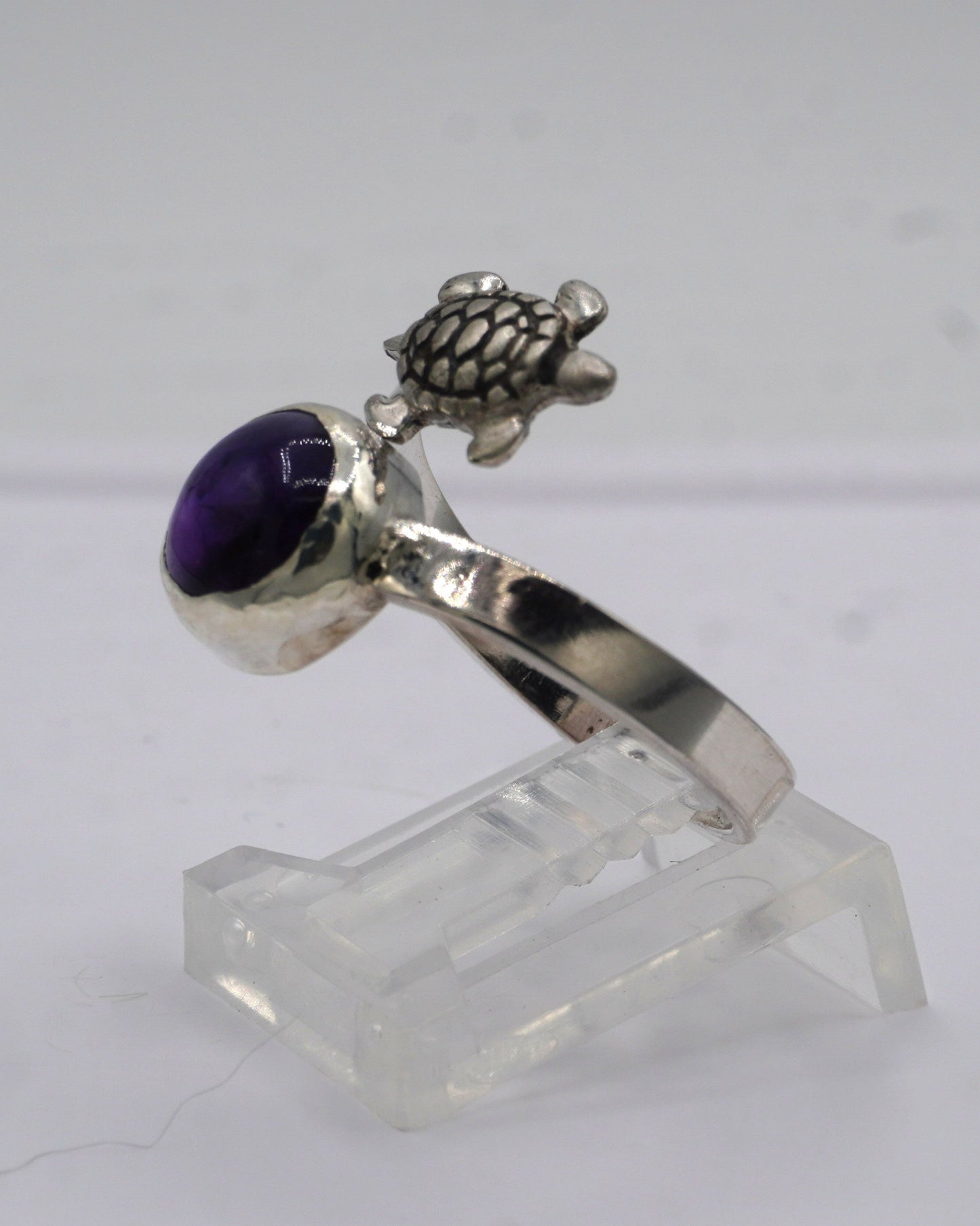 Amethyst Ring with Turtle Accent