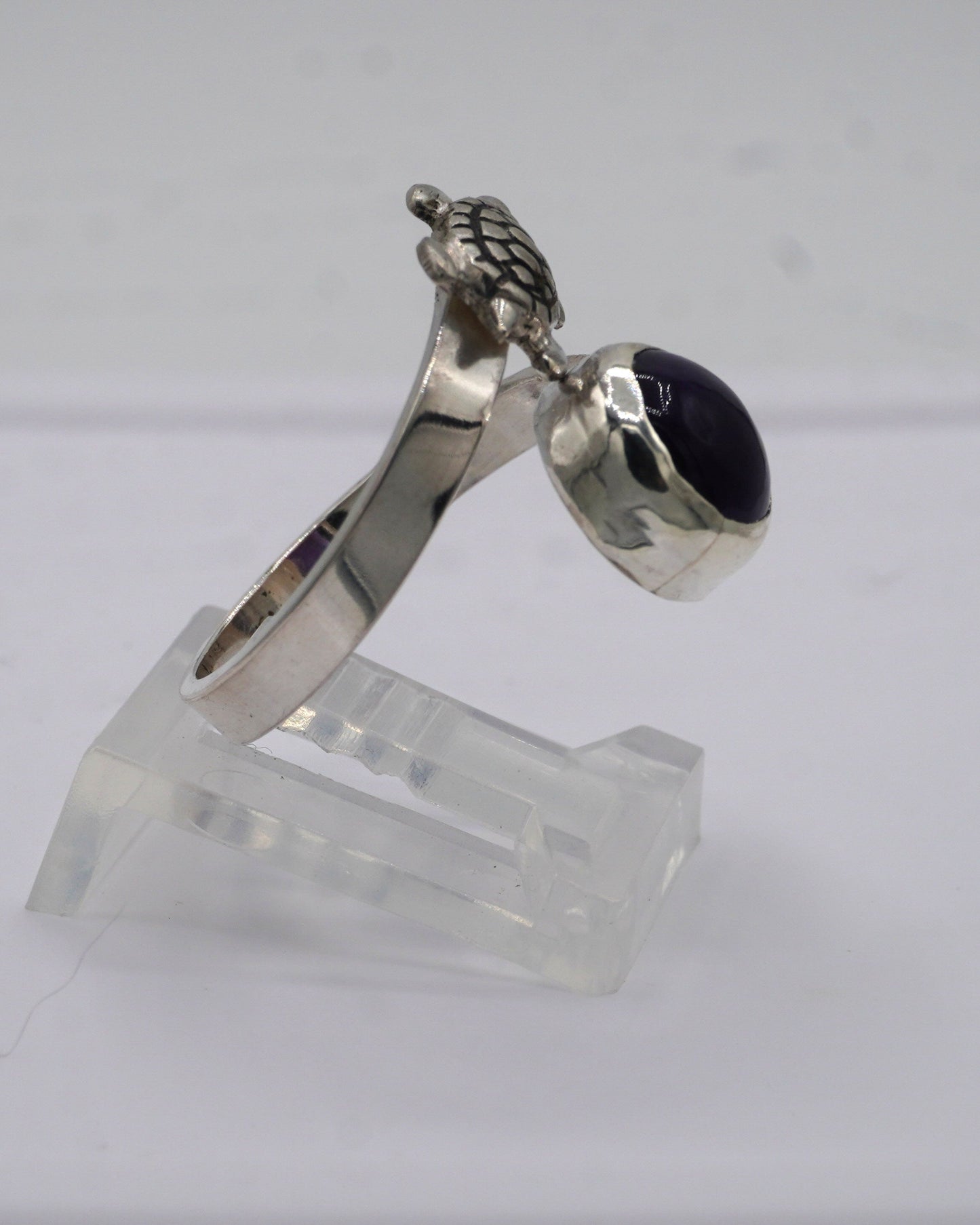 Amethyst Ring with Turtle Accent