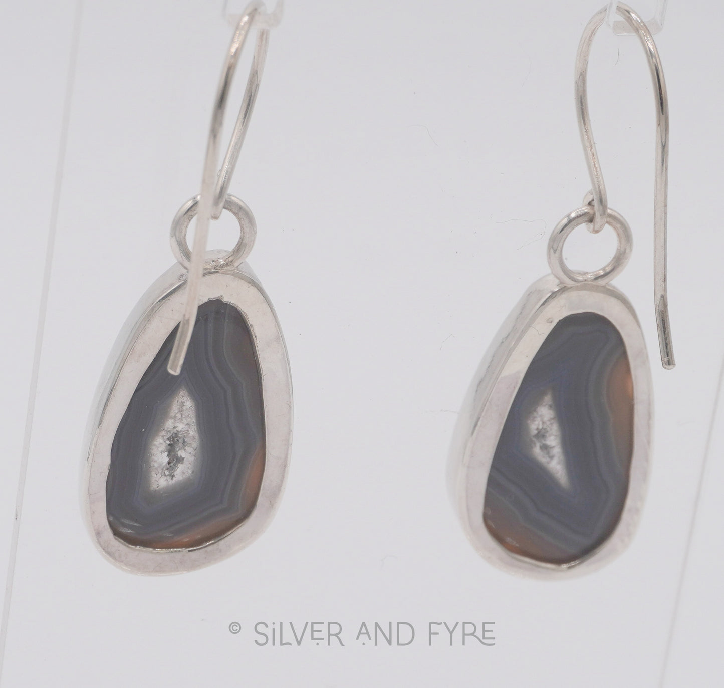 Agate with Druzy Center Earrings