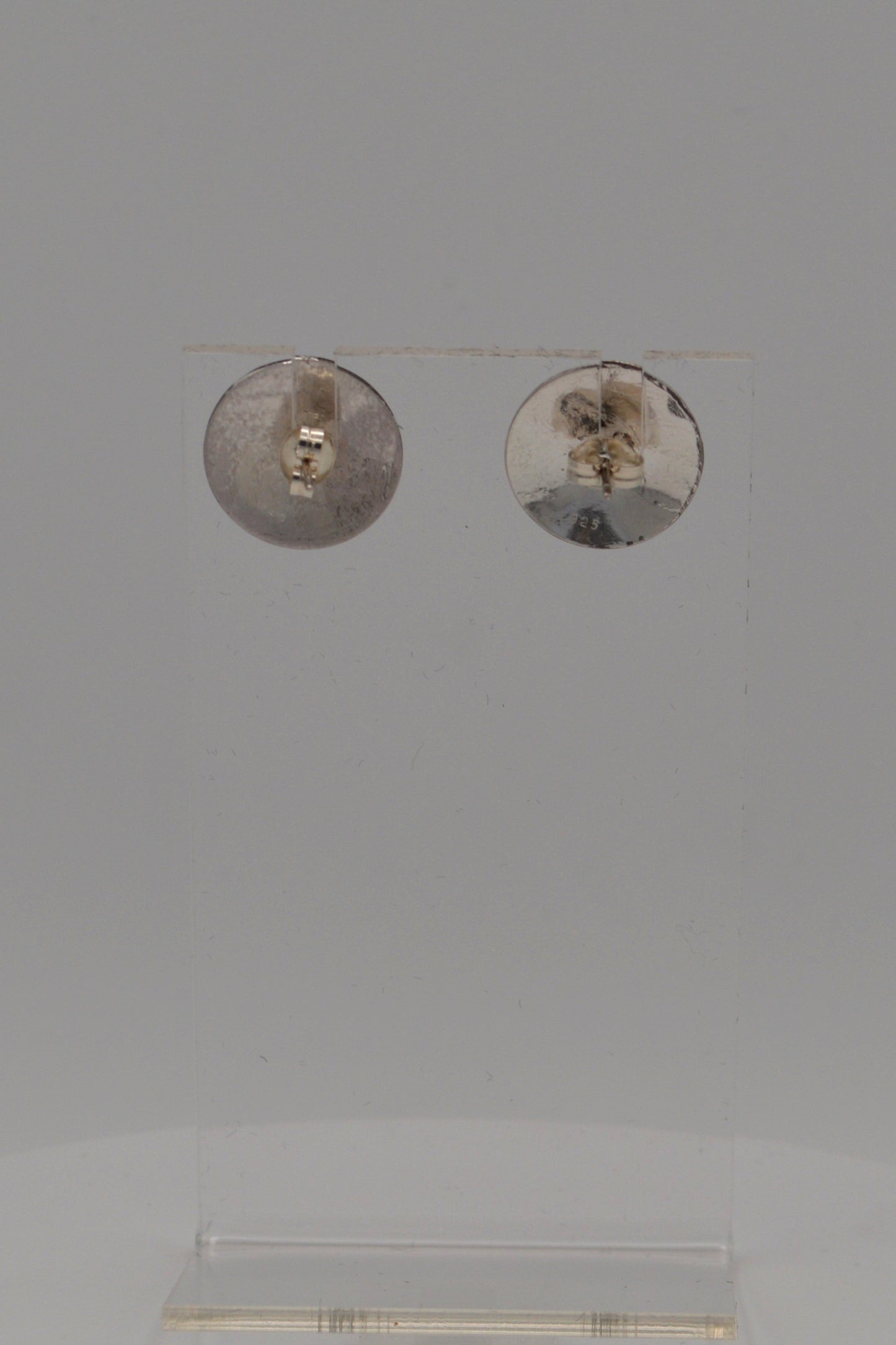 Fern Textured Oxidized Post Earrings