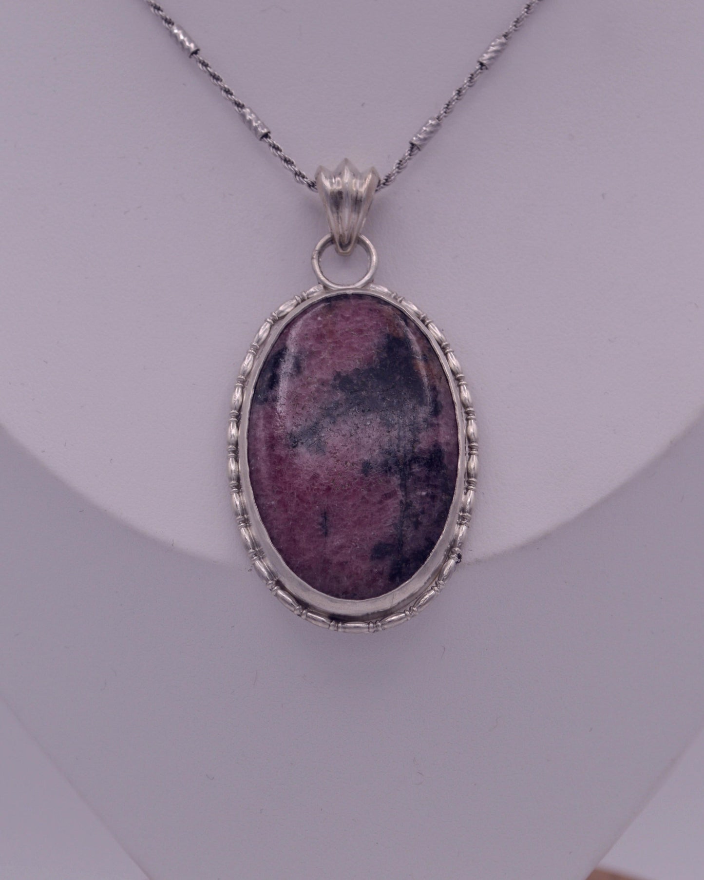 Rhodonite Oval Pendant