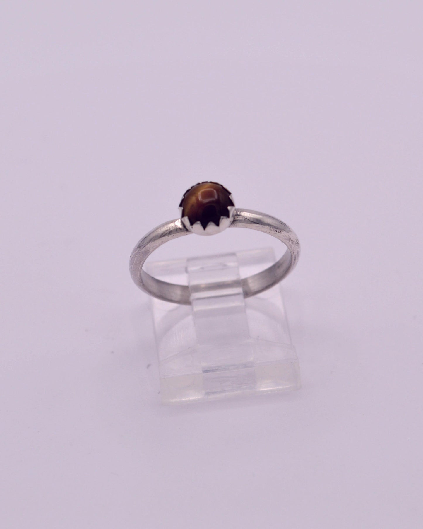 Tiger Eye Stacking Ring (half-round band)