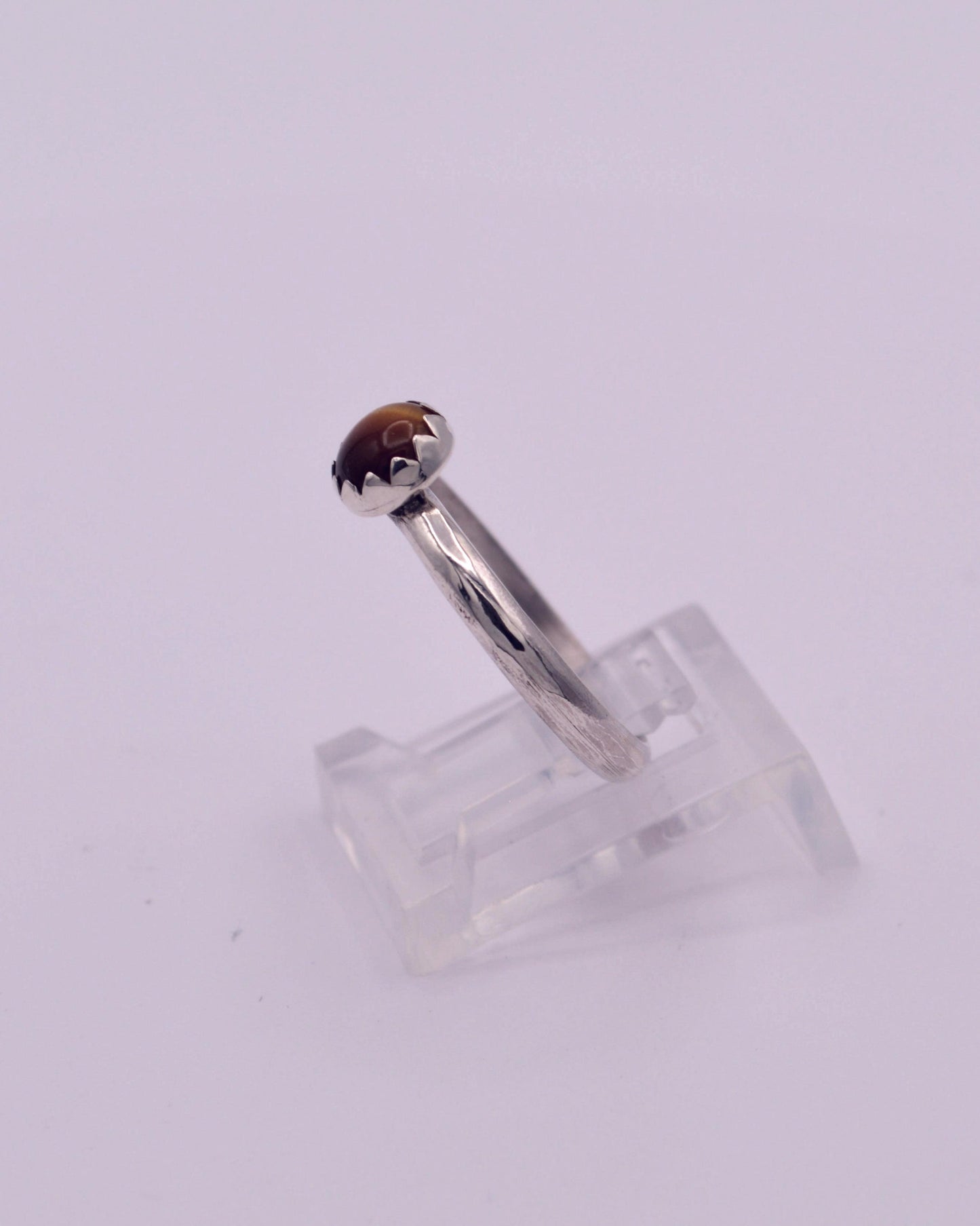 Tiger Eye Stacking Ring (half-round band)