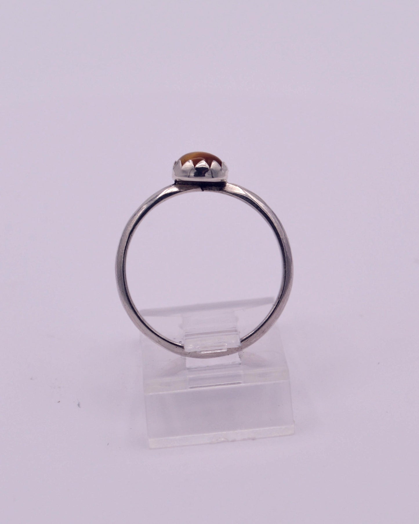 Tiger Eye Stacking Ring (half-round band)