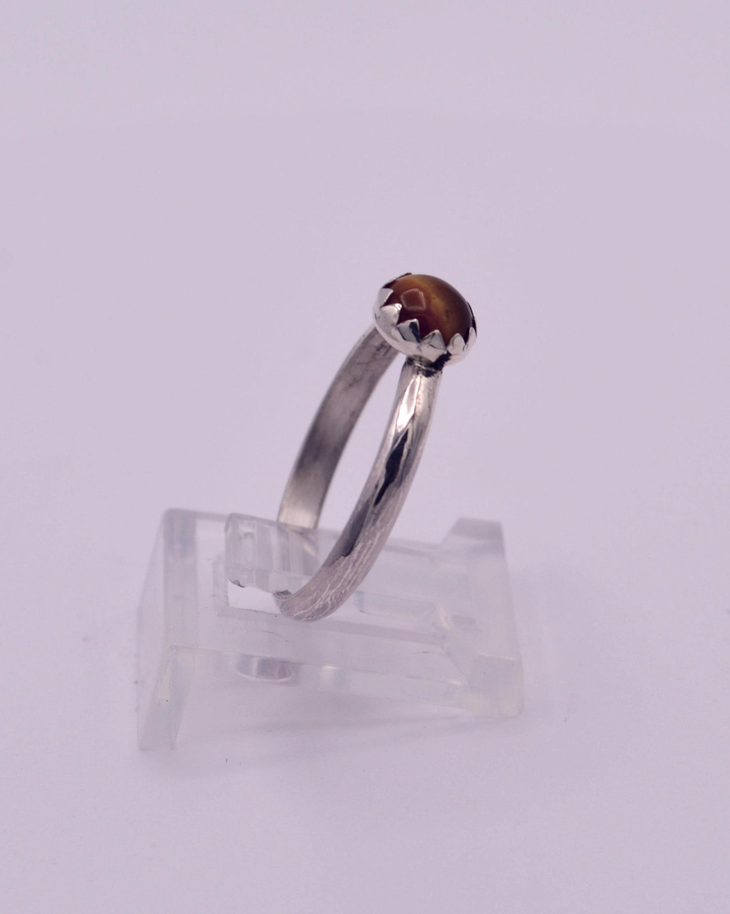 Tiger Eye Stacking Ring (half-round band)