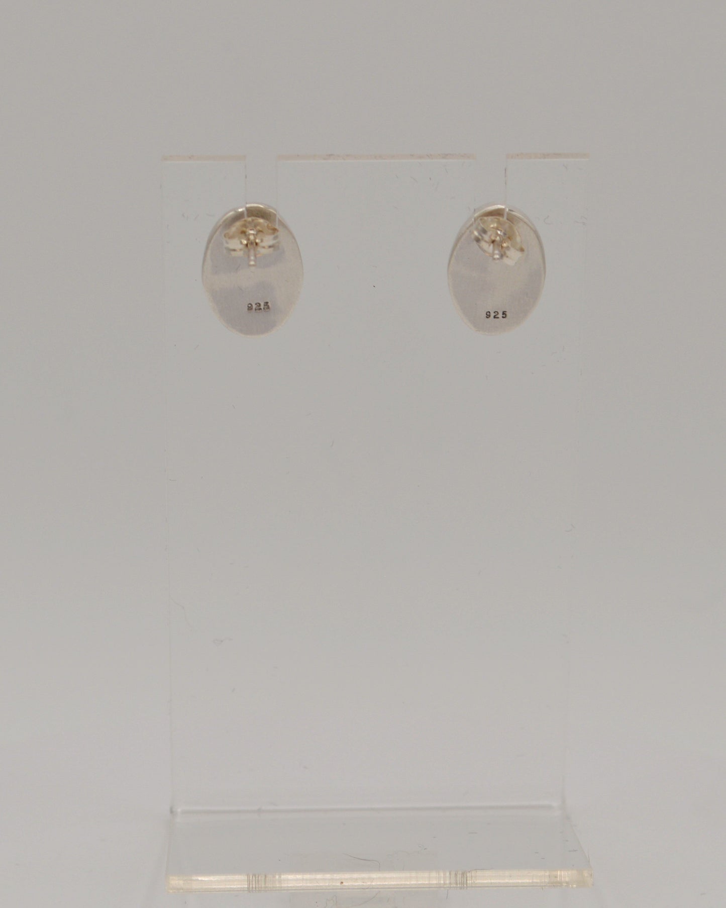 Black Onyx Oval Post Earrings