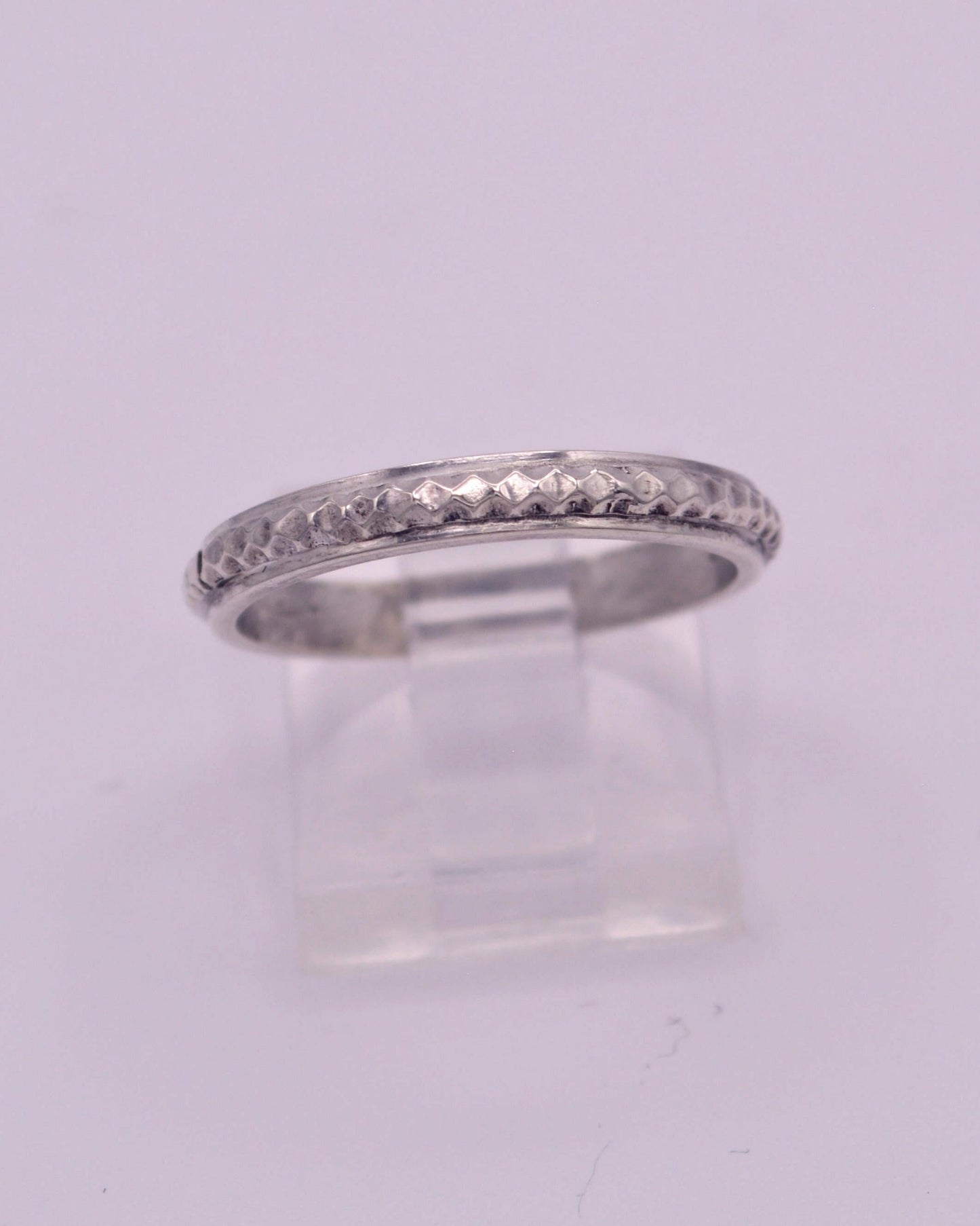 Thin Beaded Band Ring