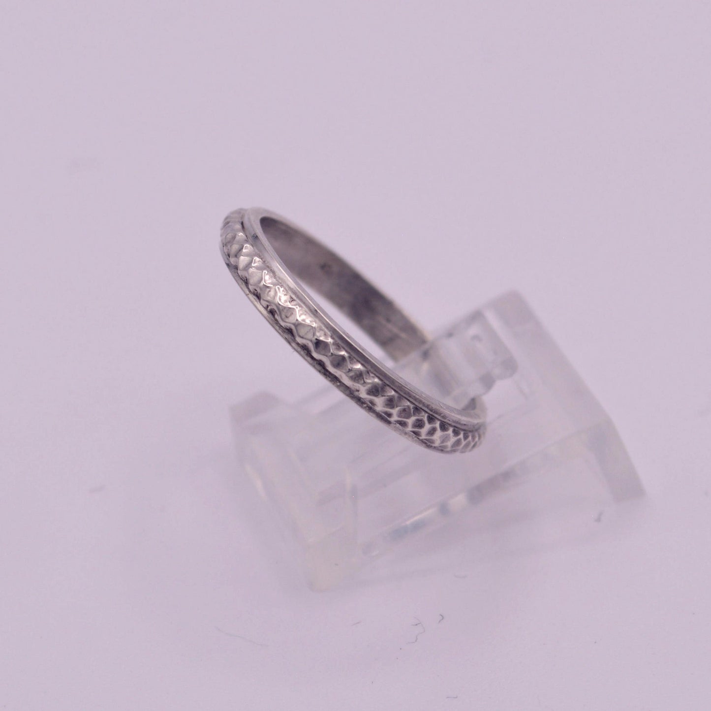 Thin Beaded Band Ring