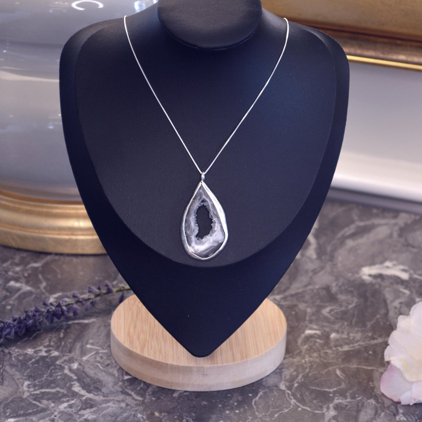Agate Slice Pendant