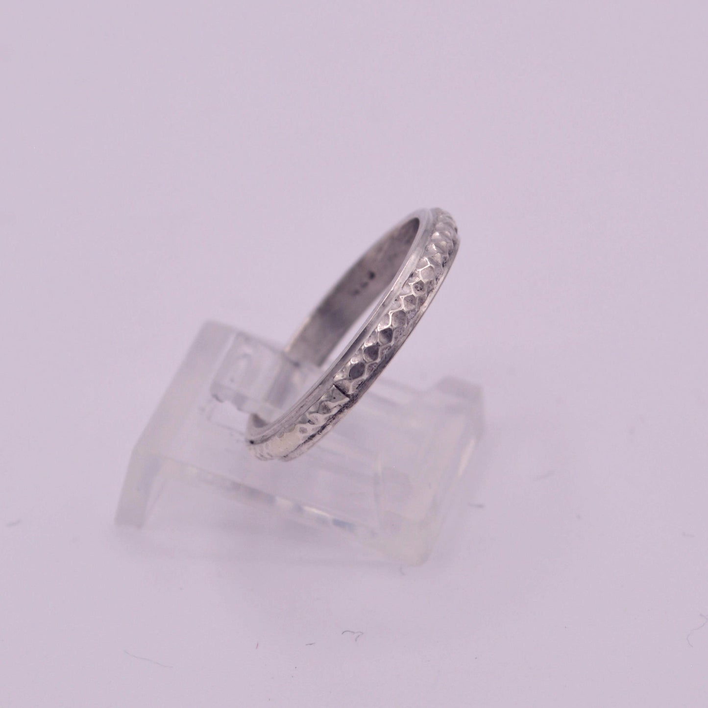Thin Beaded Band Ring