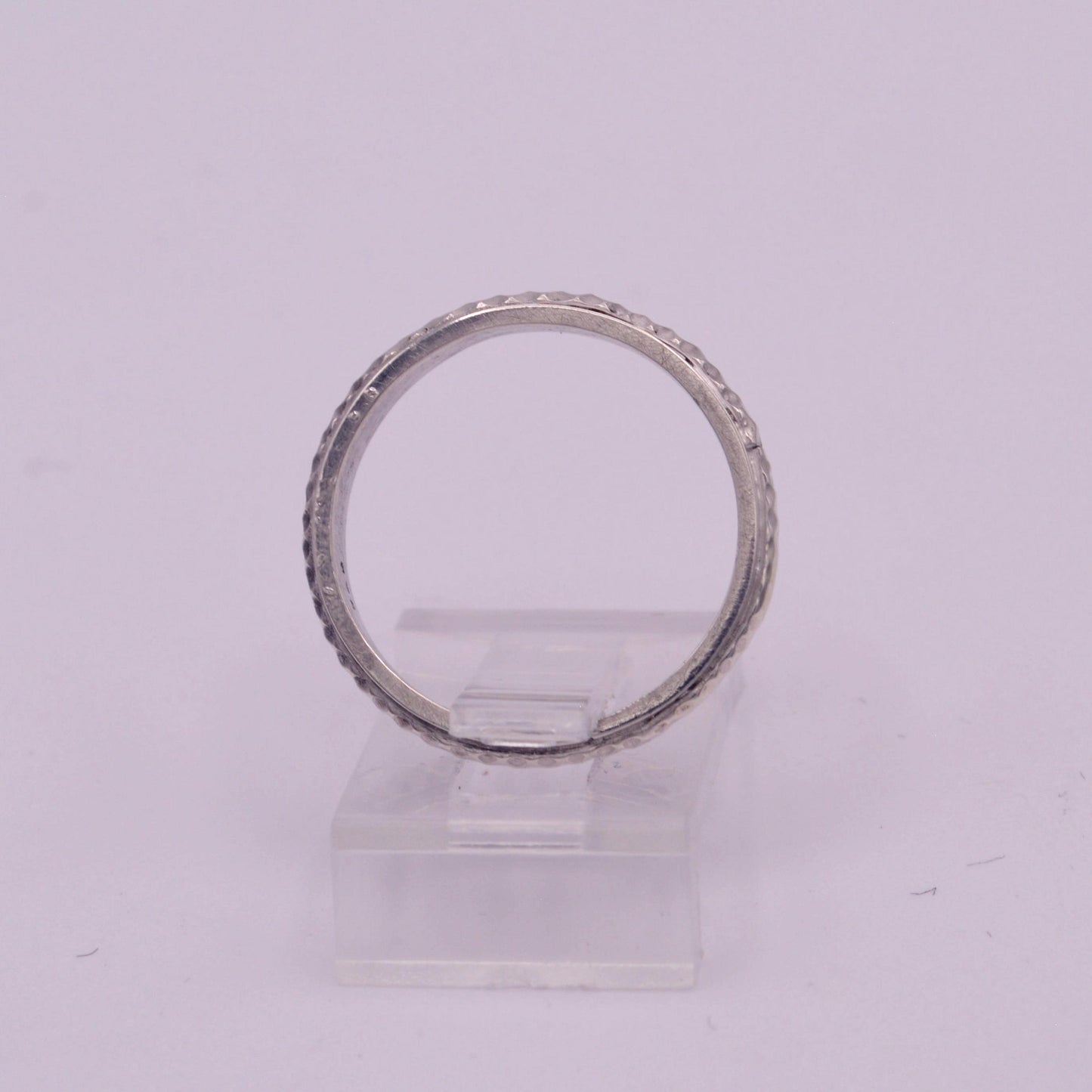 Thin Beaded Band Ring