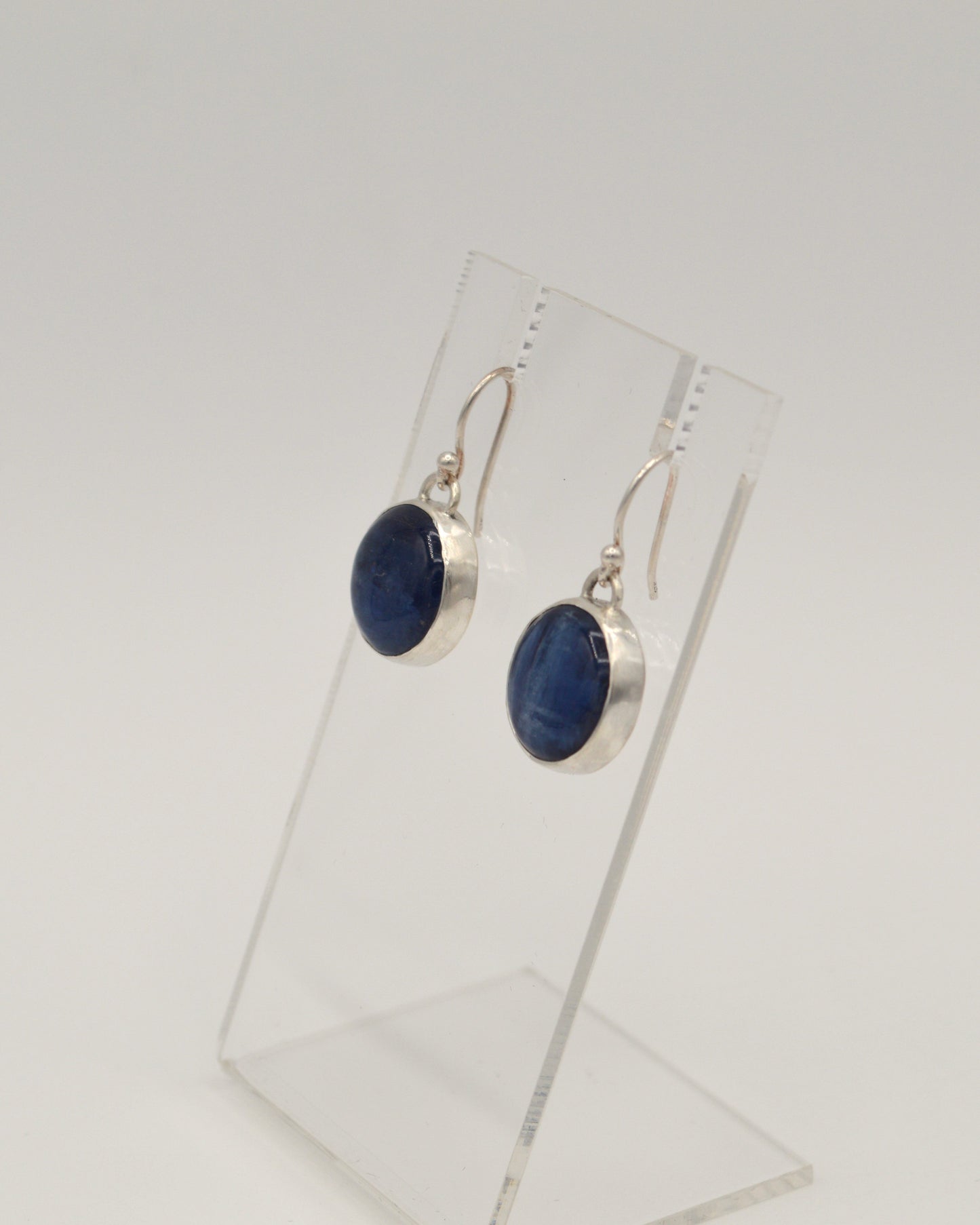 Round Kyanite Dangle Earrings