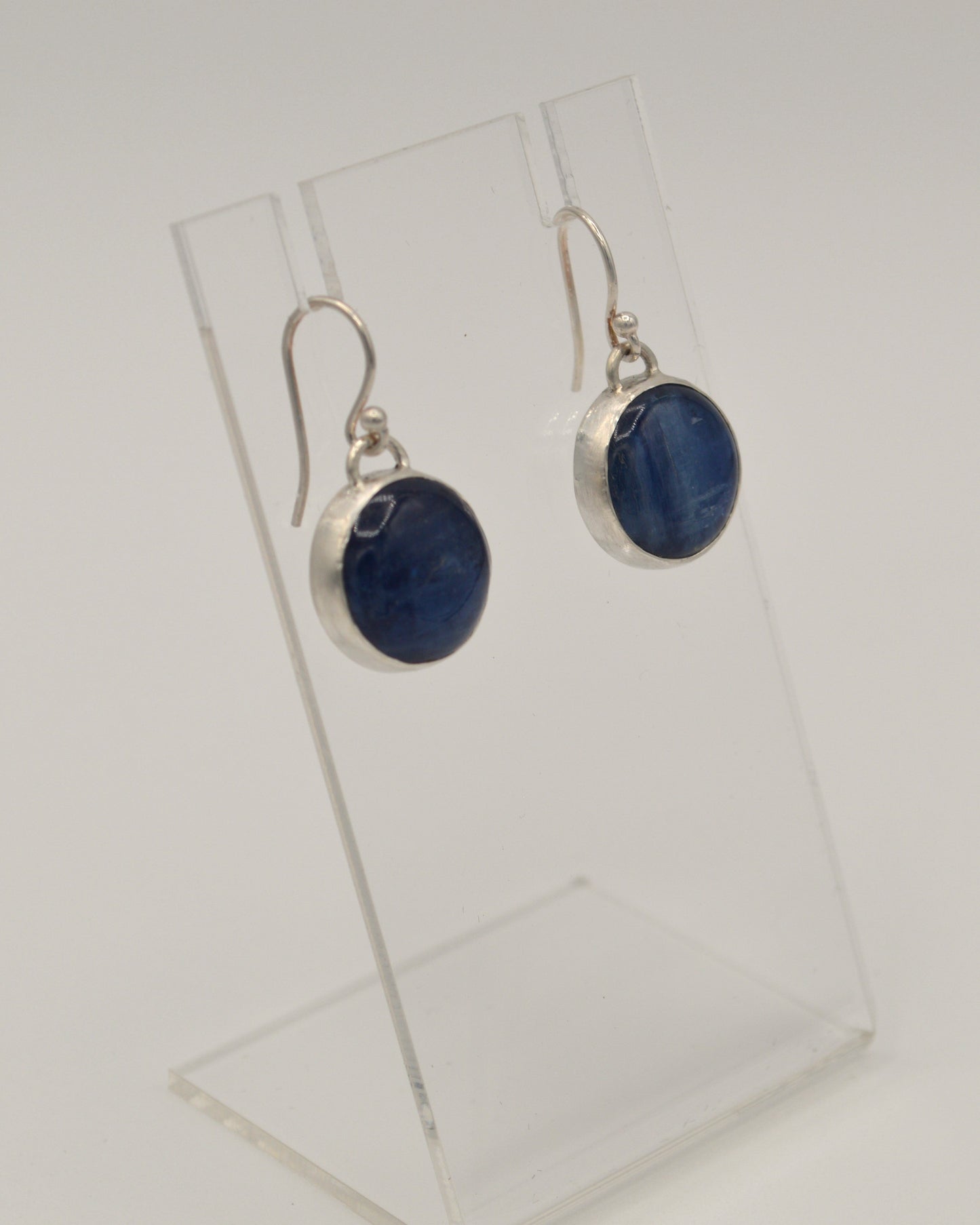 Round Kyanite Dangle Earrings