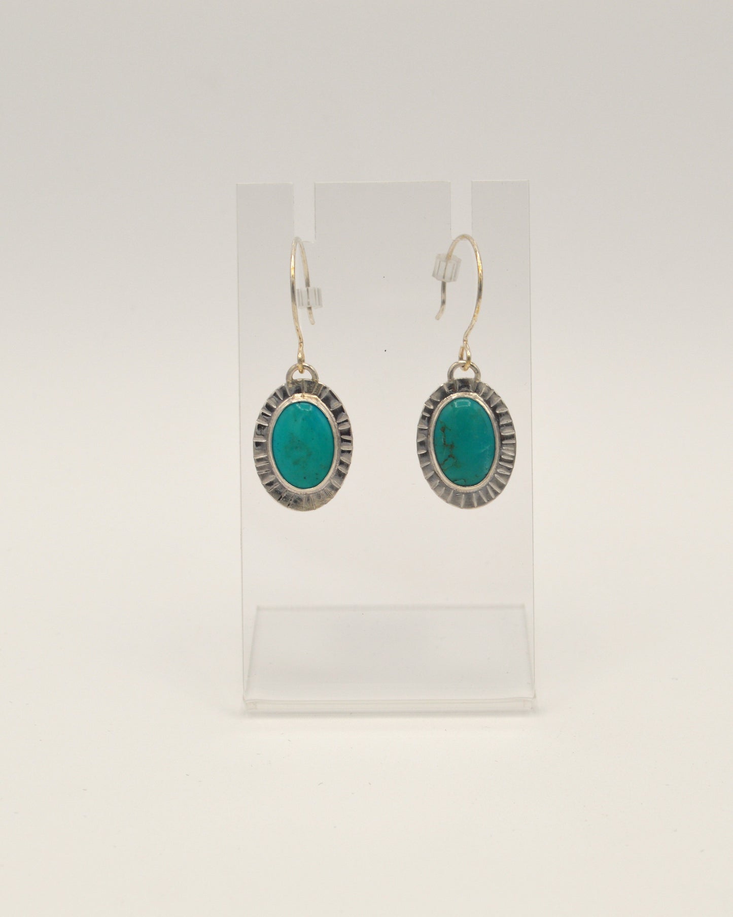 Turquoise Oval Drop Earrings