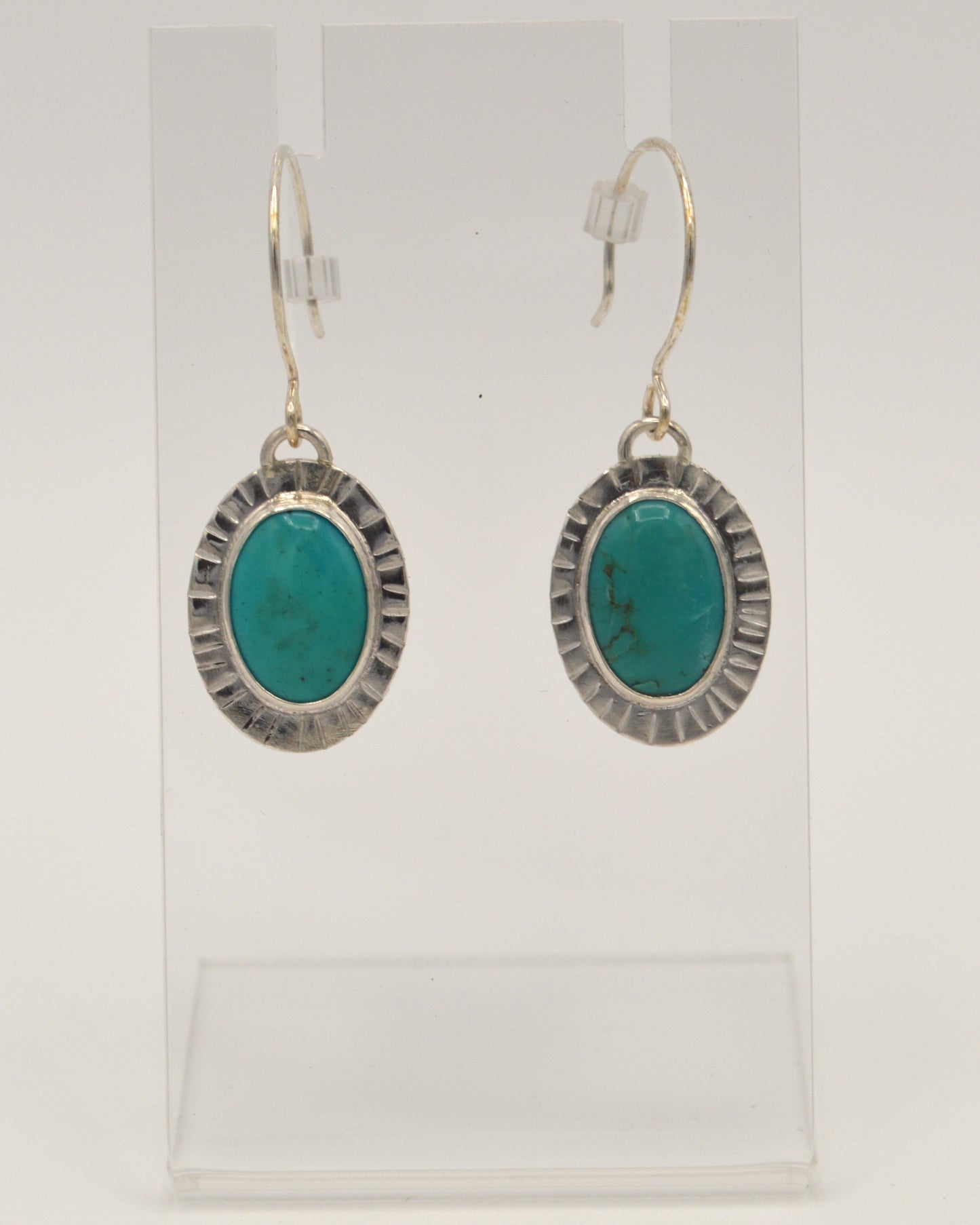 Turquoise Oval Drop Earrings