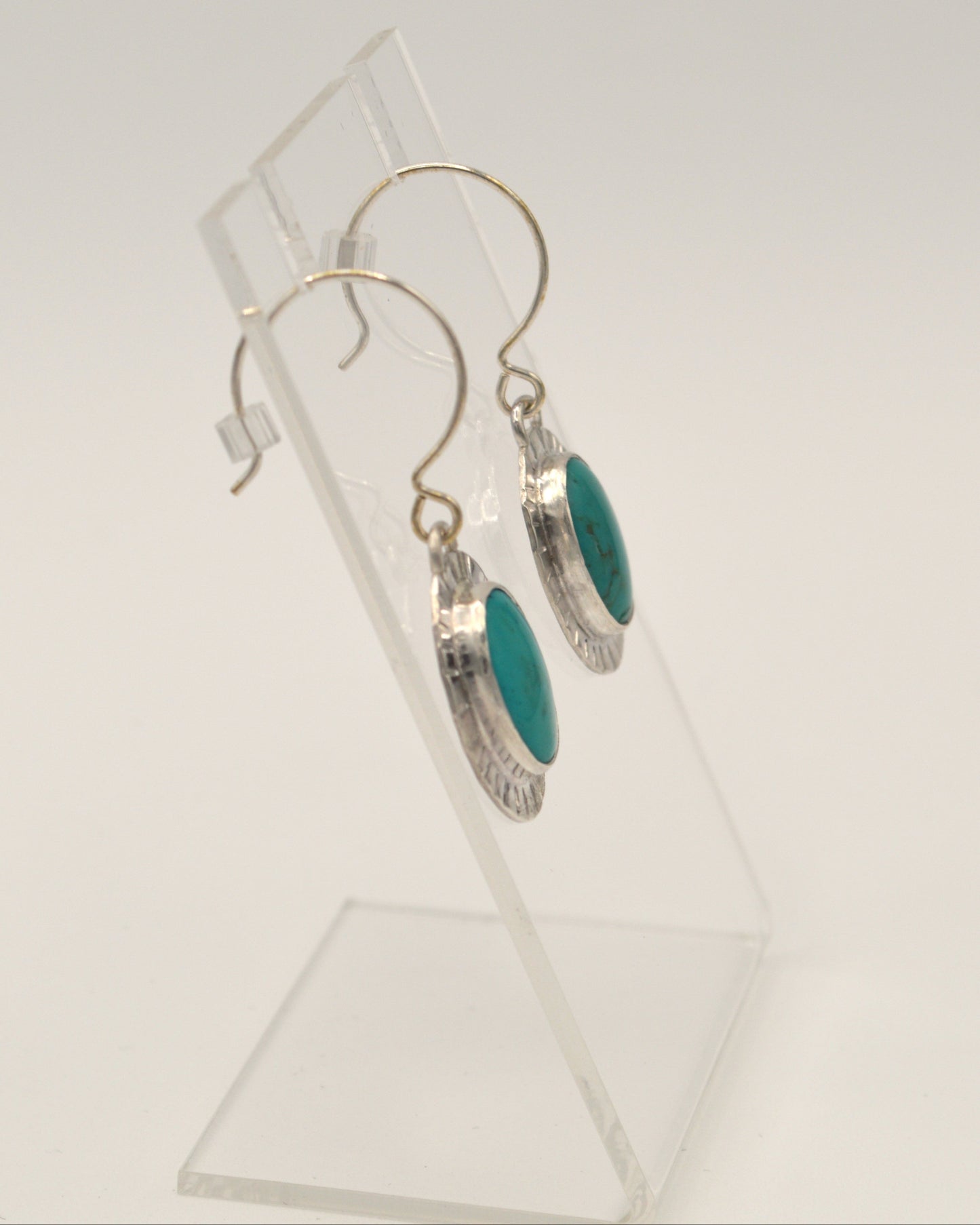 Turquoise Oval Drop Earrings