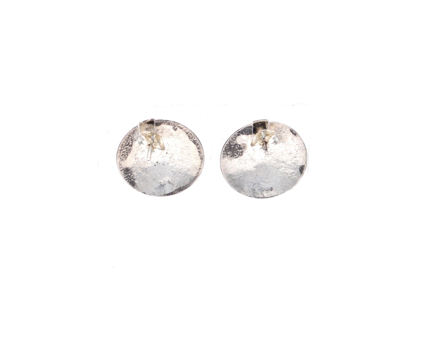 Oxidized Floral Textured Post Earrings