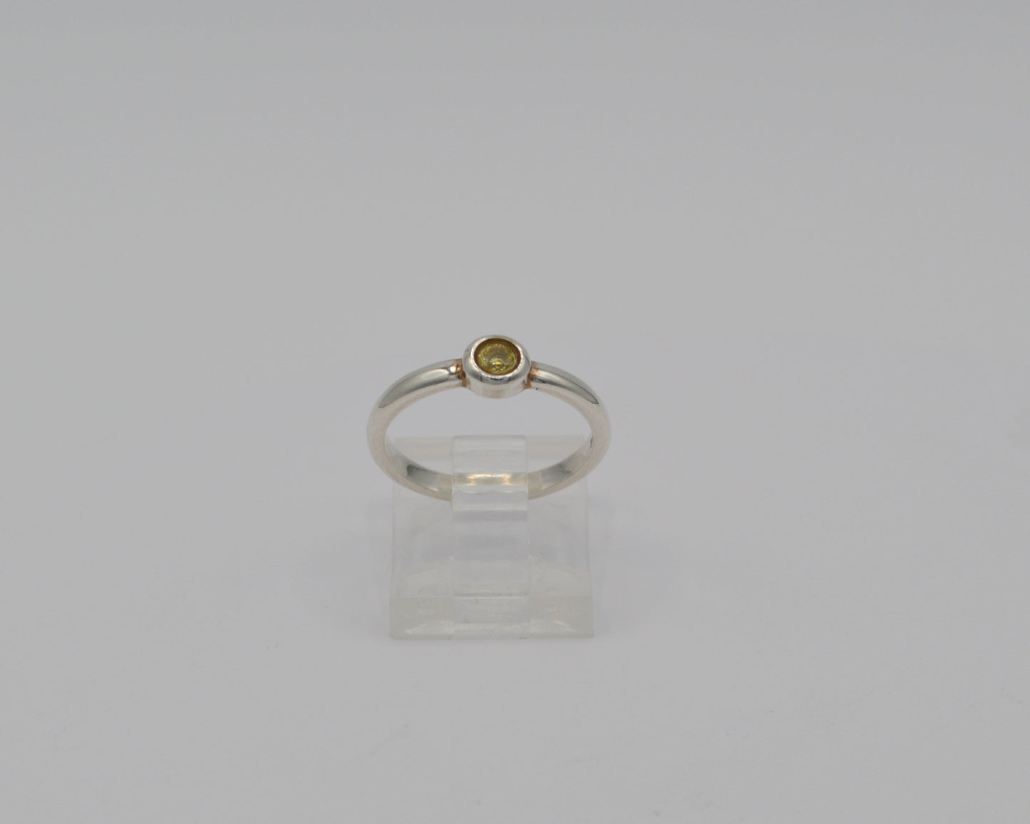 Yellow CZ Stacking ring