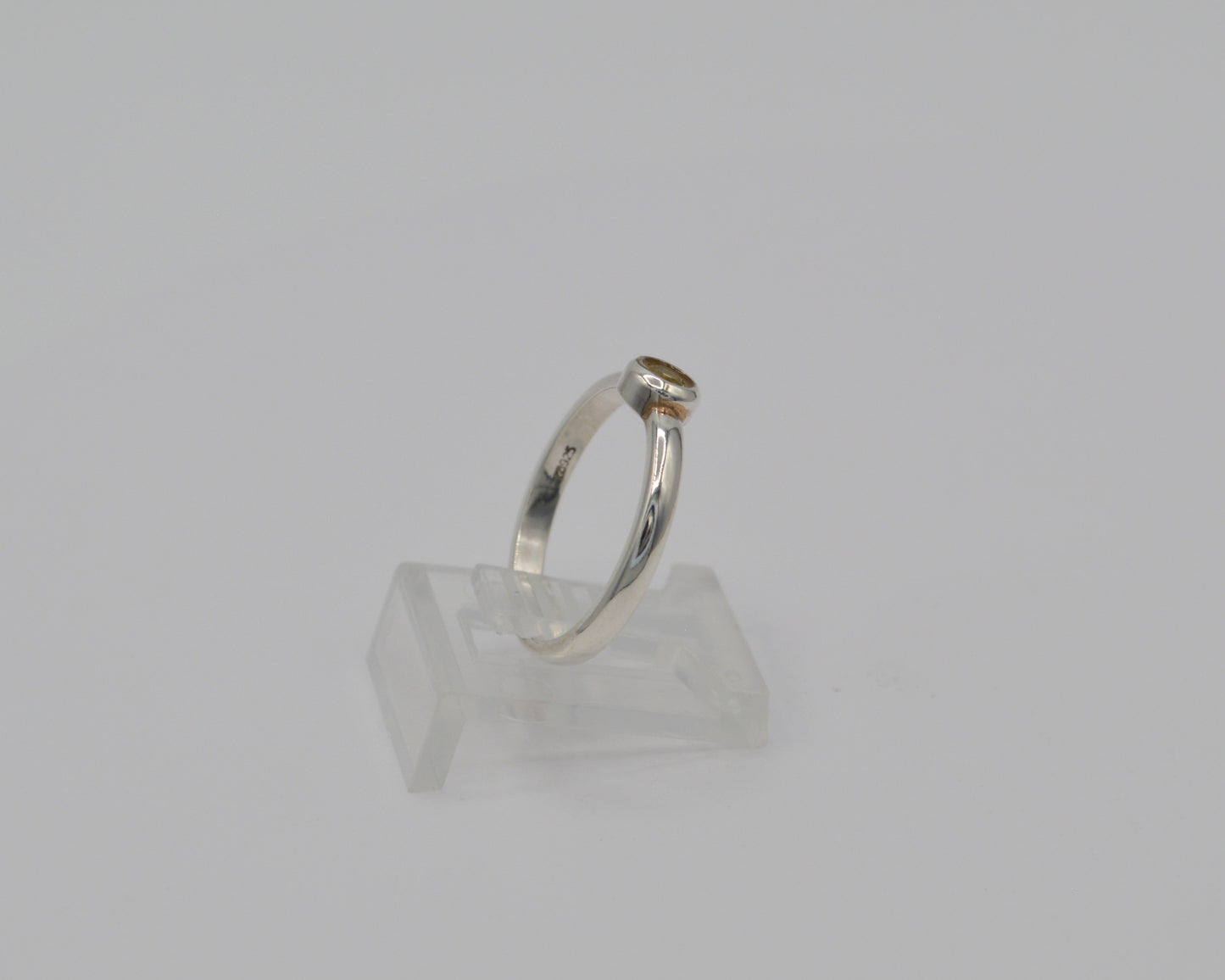 Yellow CZ Stacking ring