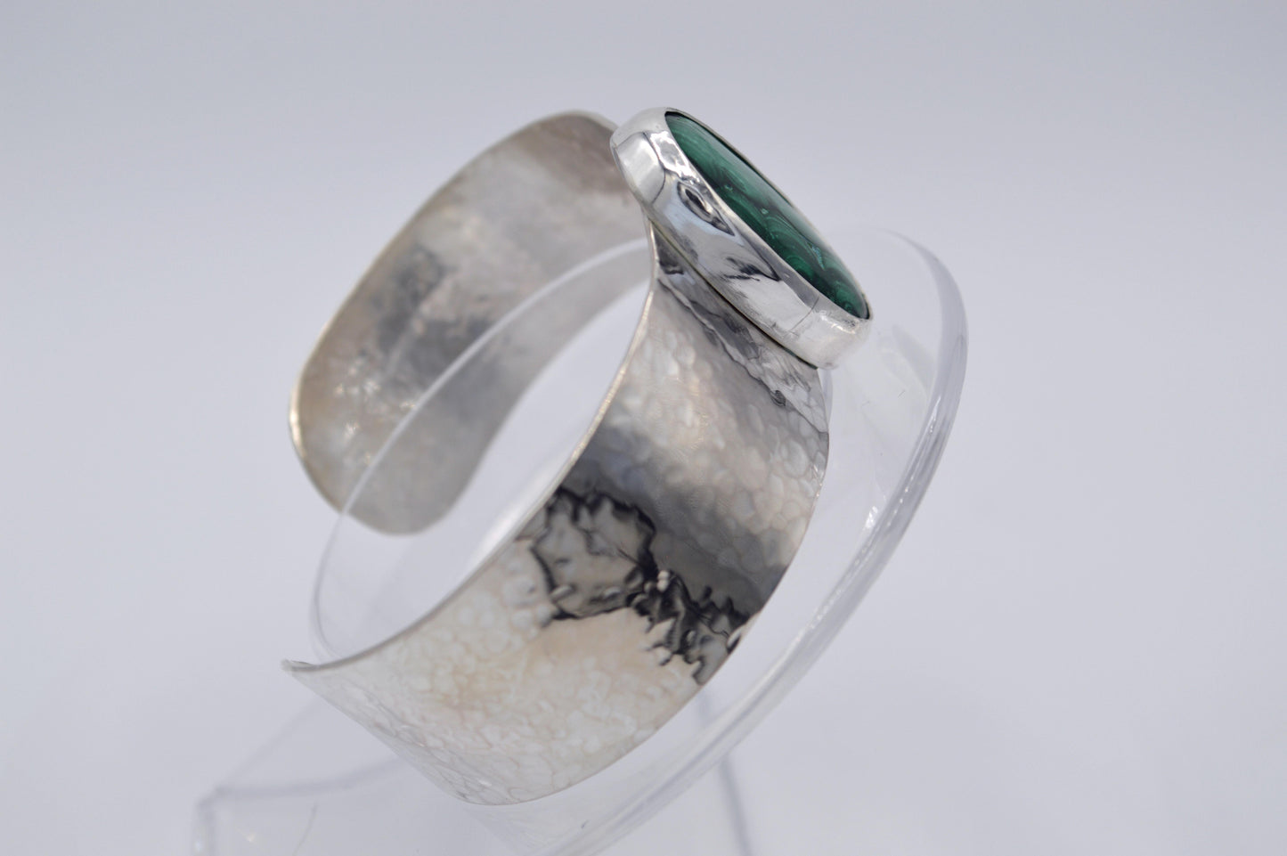 Malachite Hammered Cuff Bracelet