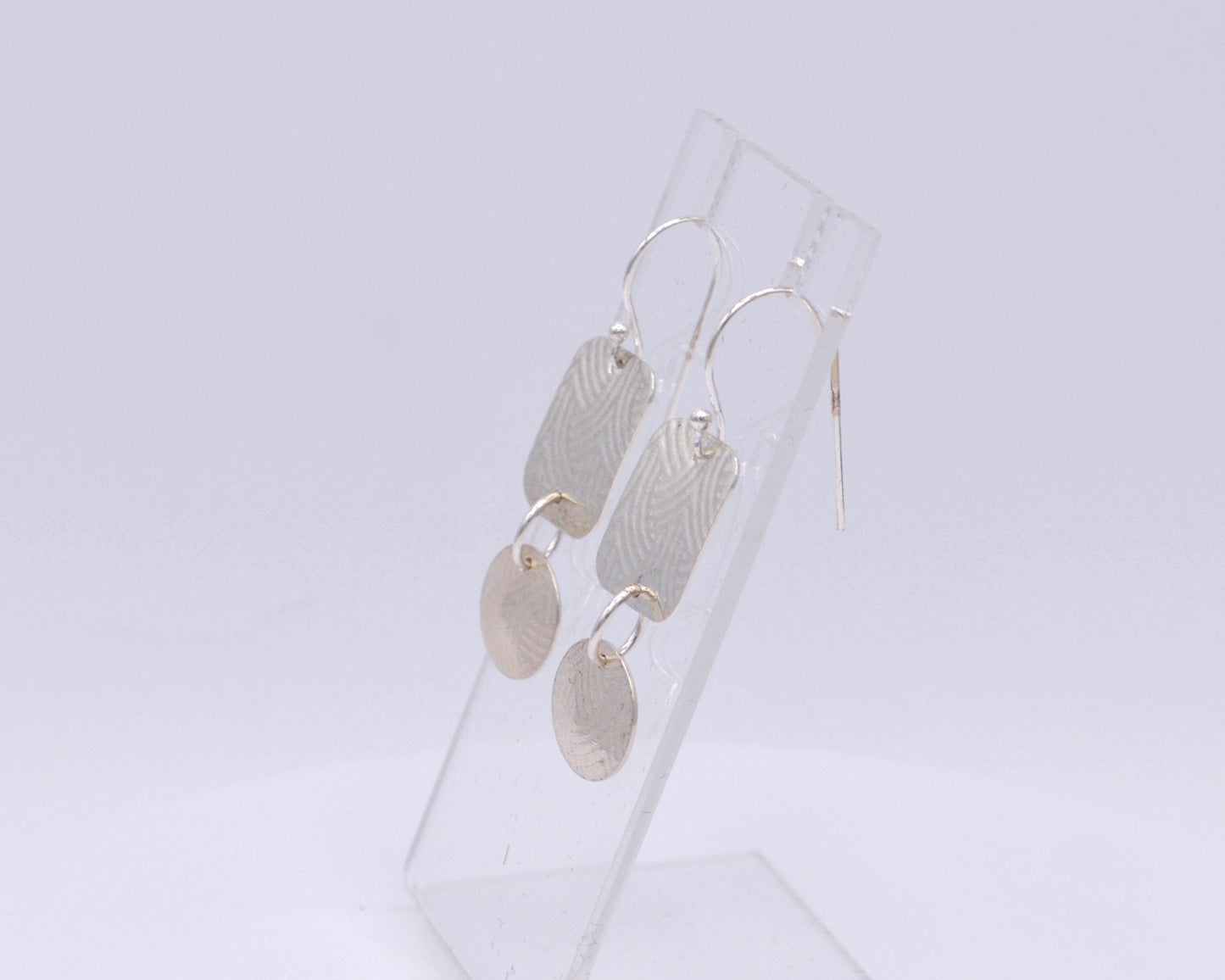 Geometric Textured Dangle Earrings