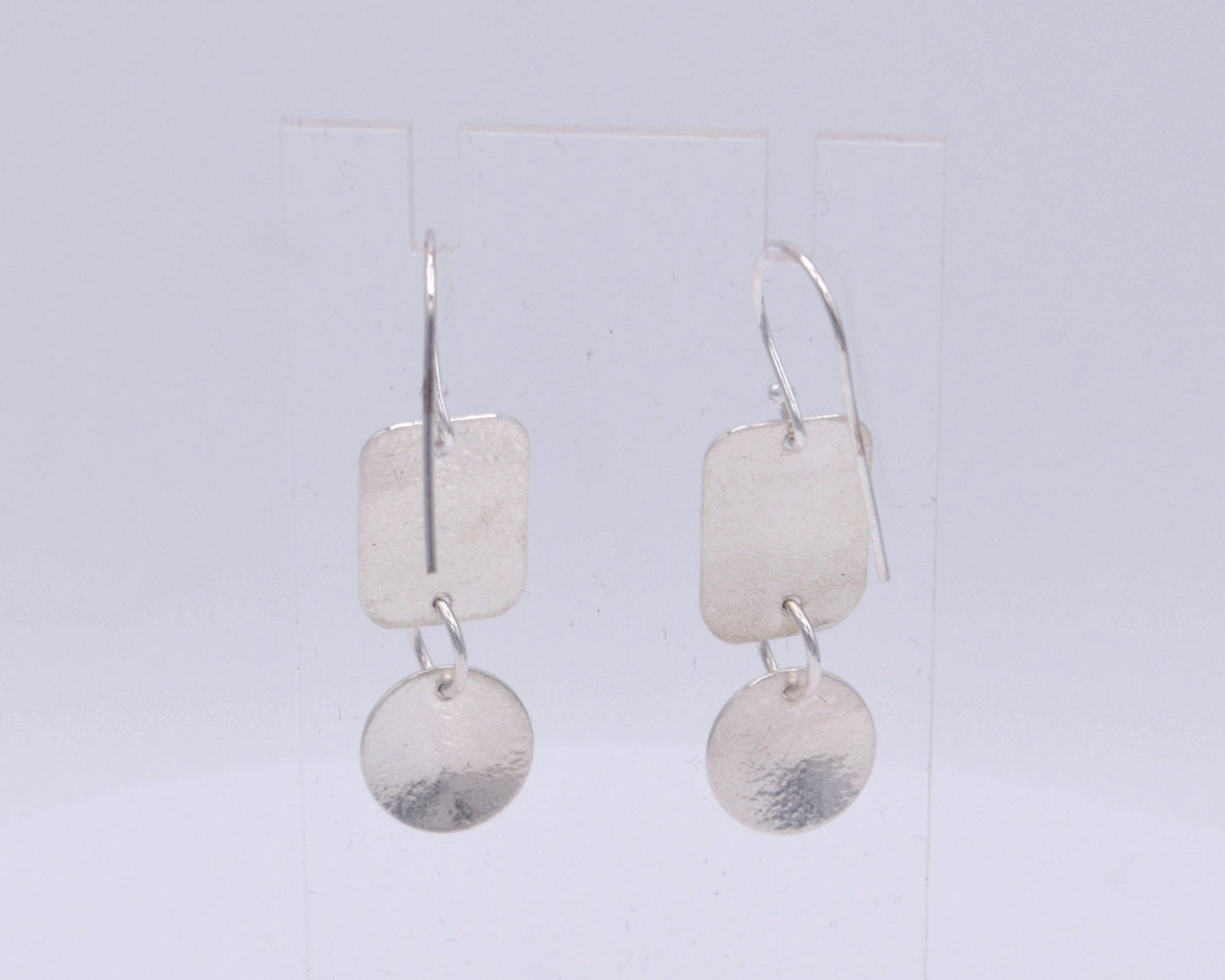 Geometric Textured Dangle Earrings