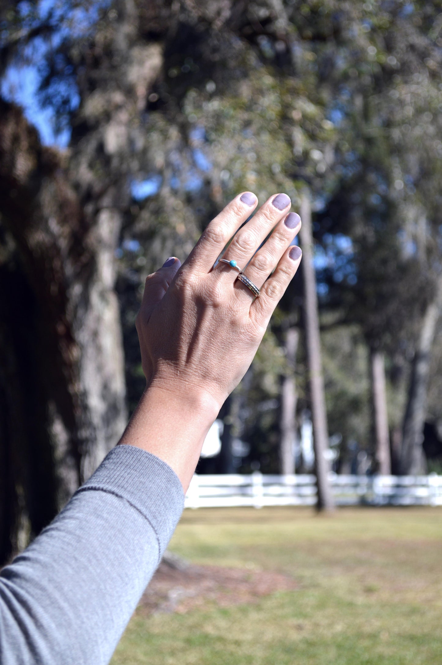 Heavy Beaded Band Ring