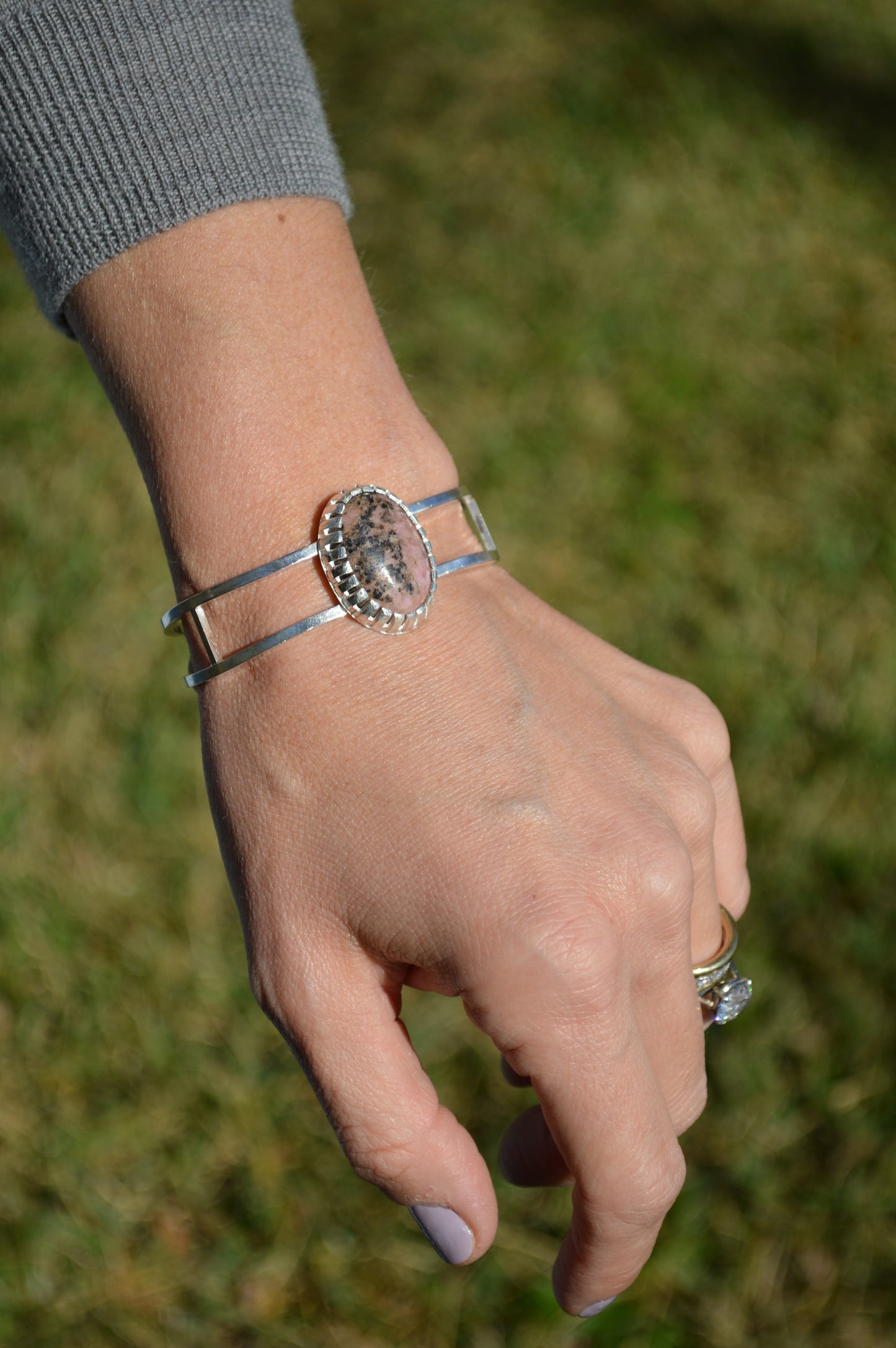 Rhodonite Cuff Bracelet