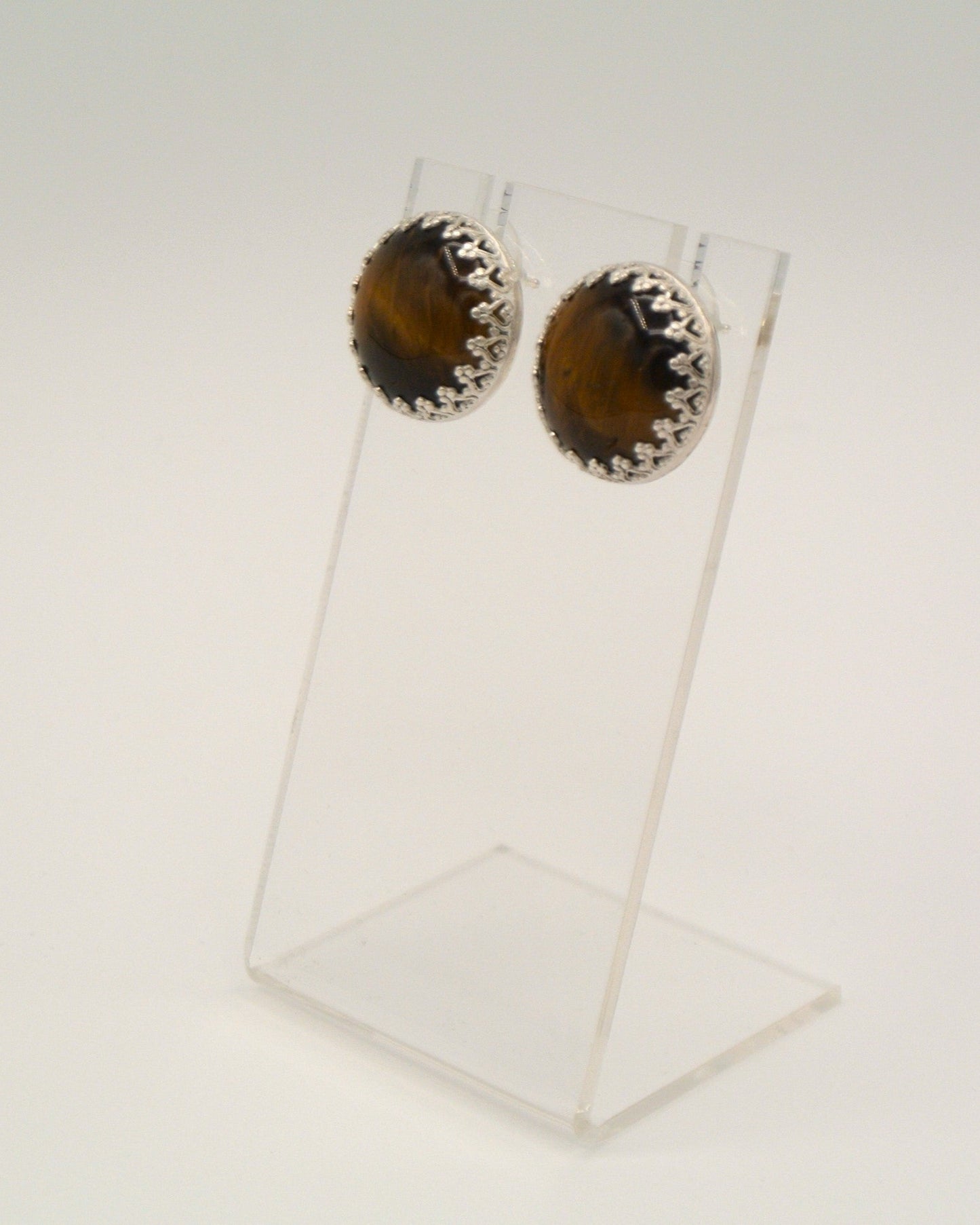 Tiger Eye Post Earrings