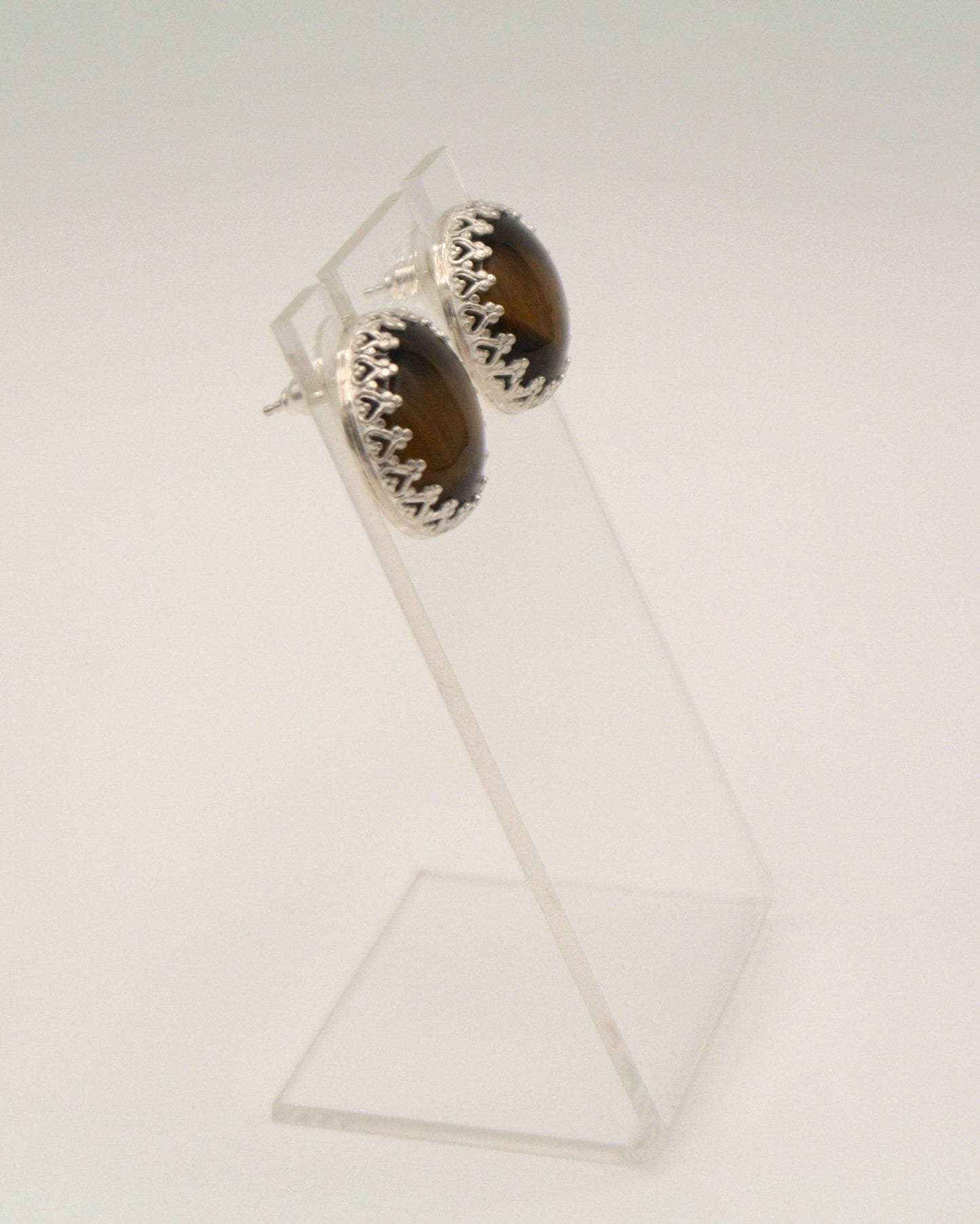 Tiger Eye Post Earrings